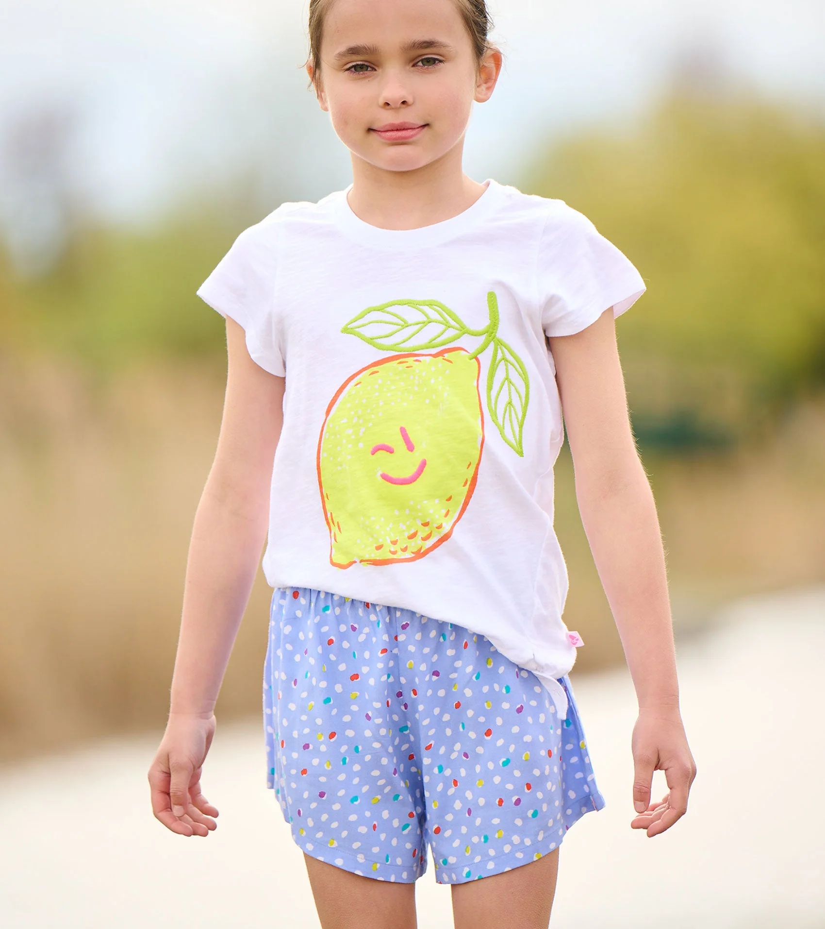 Girls Happy Lemon Tie Front T-Shirt - Image 4