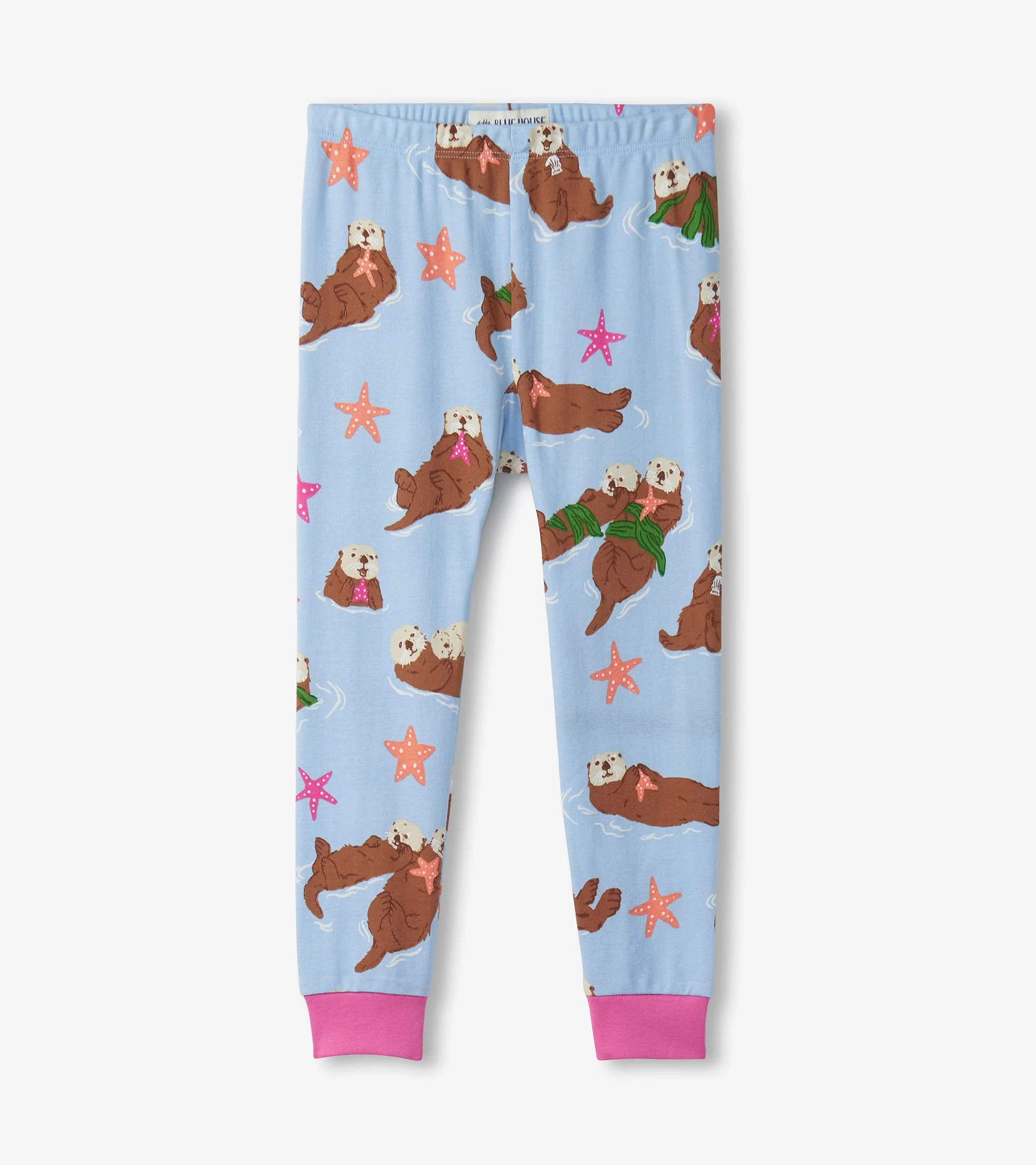 Girls Happy Otters Pajama Set - Image 3