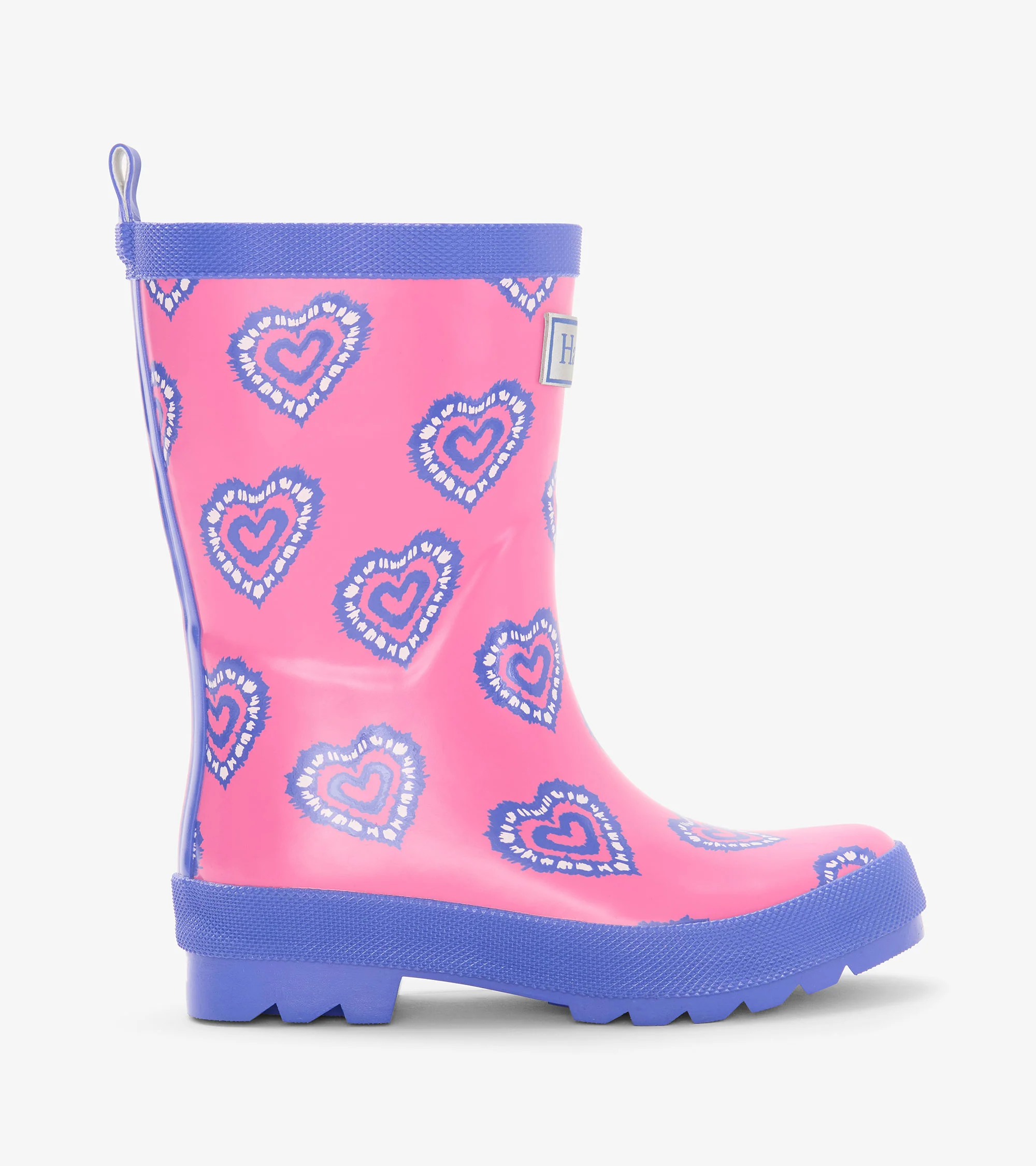 Girls Heart Burst Shiny Rain Boots - Image 3