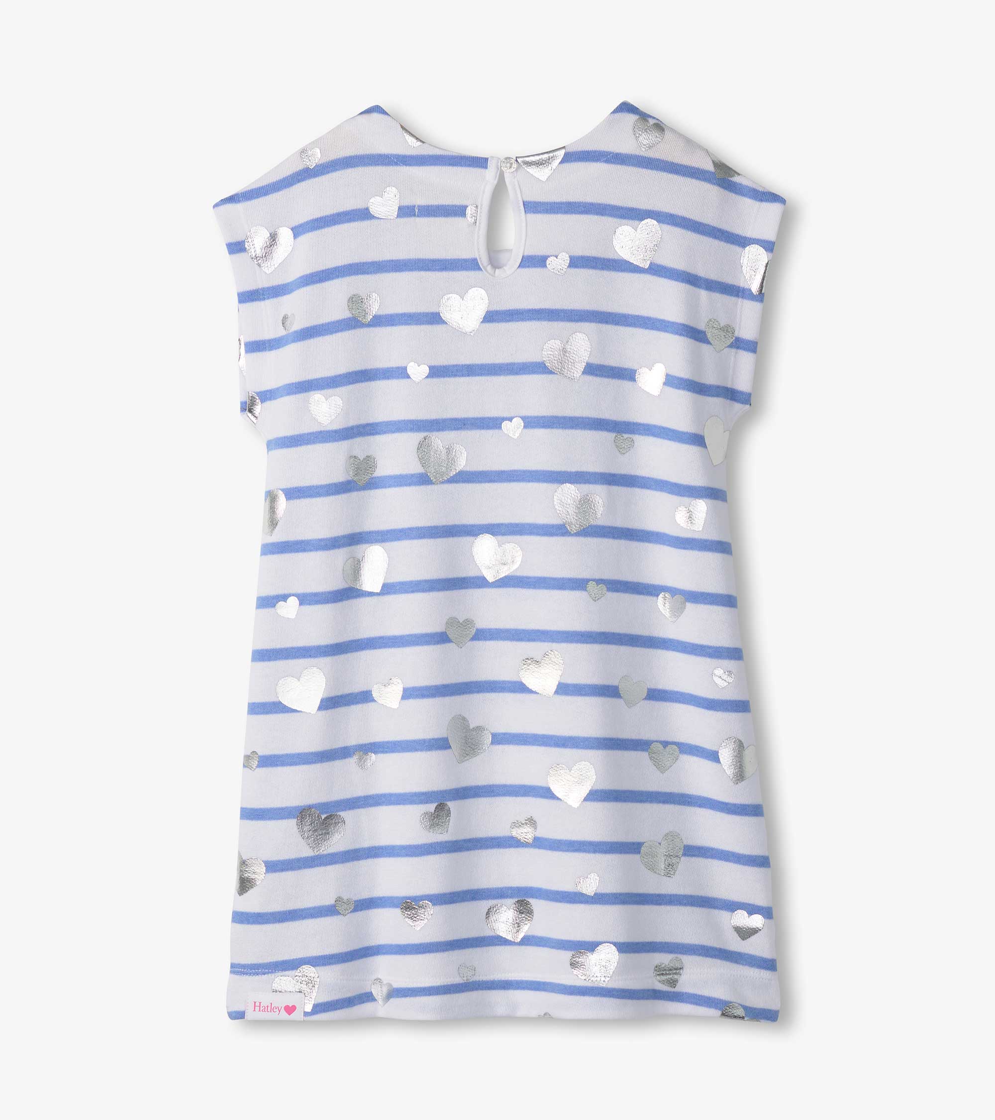 Girls Heart Stripes Slouchy Dress - Image 2