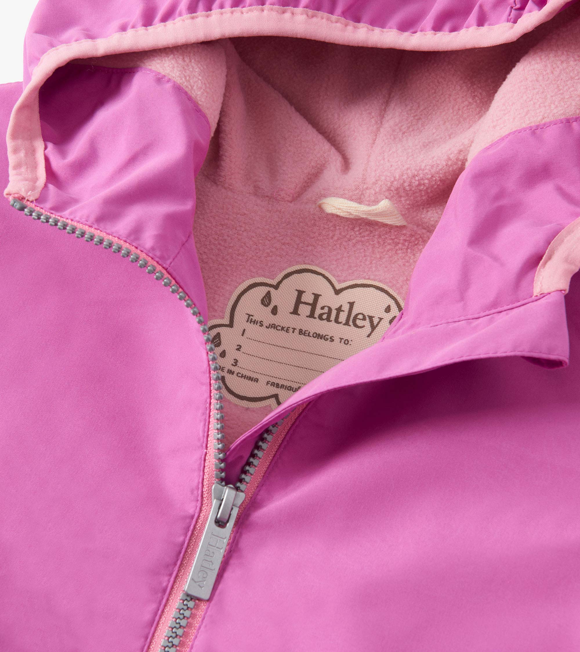 Girls Heart Swans Colour Changing Zip-Up Rain Jacket - Image 4