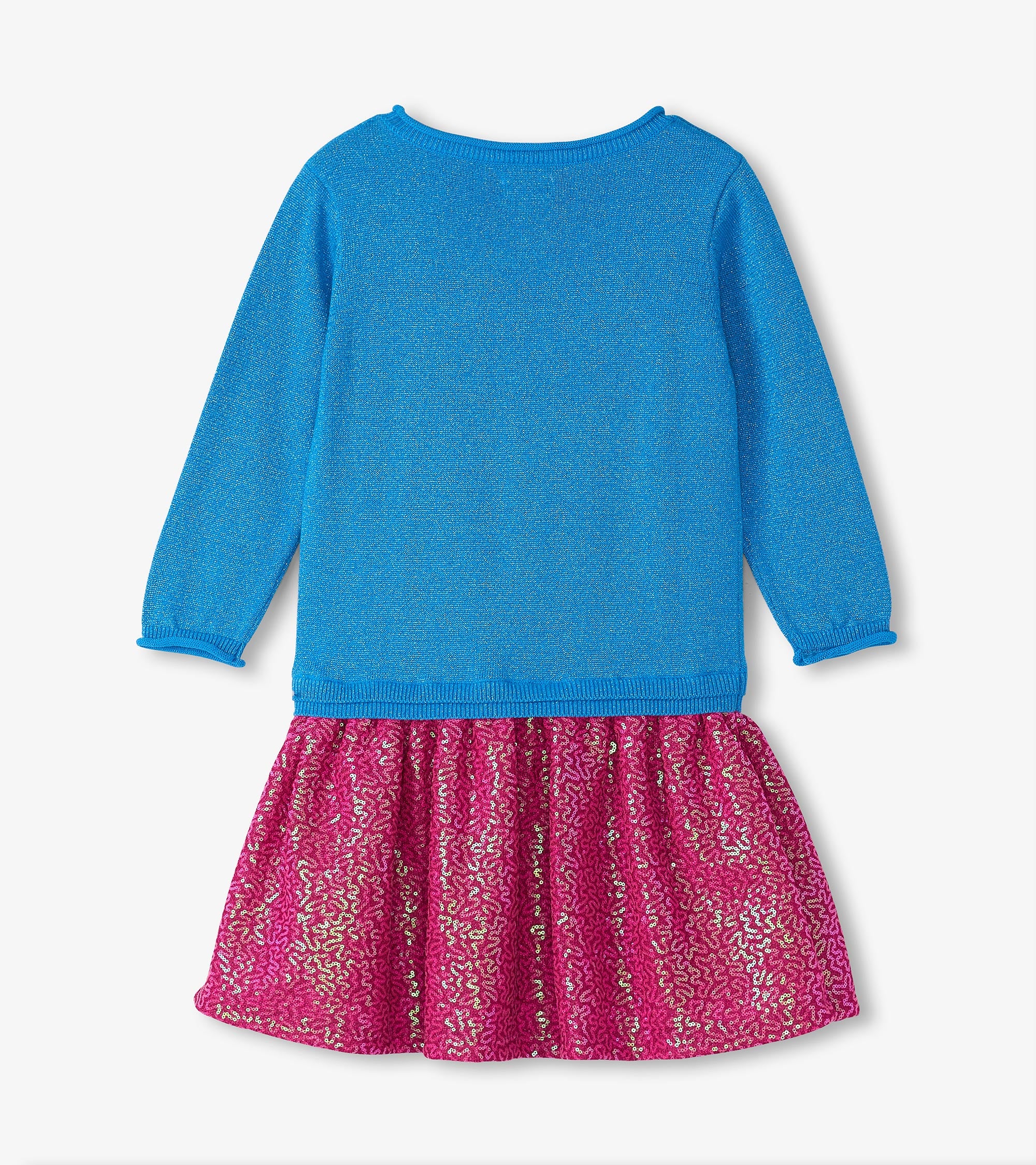 Girls Hearts Dropped Waist Sweater Dress - Image 5