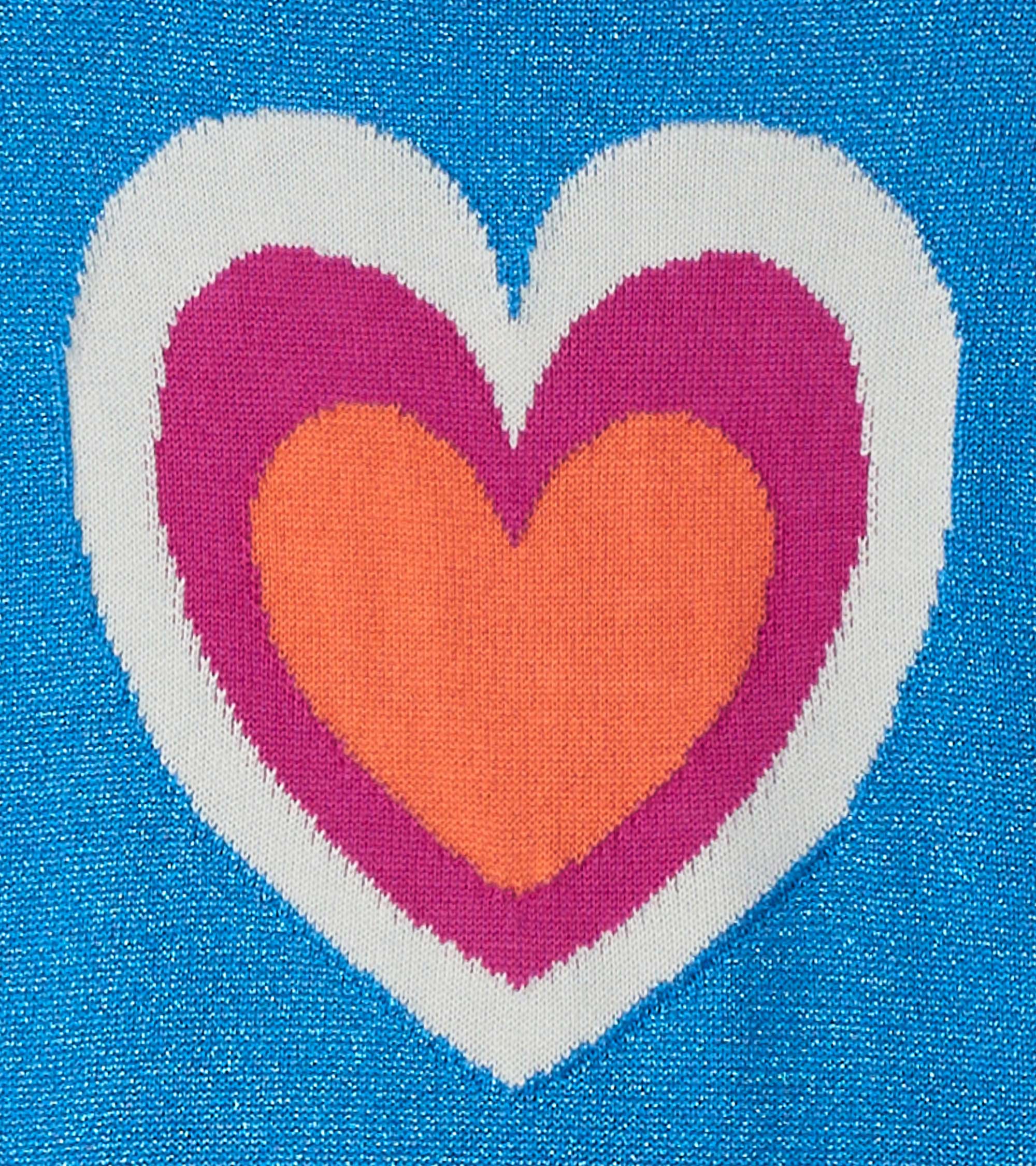 Girls Hearts Dropped Waist Sweater Dress - Image 7