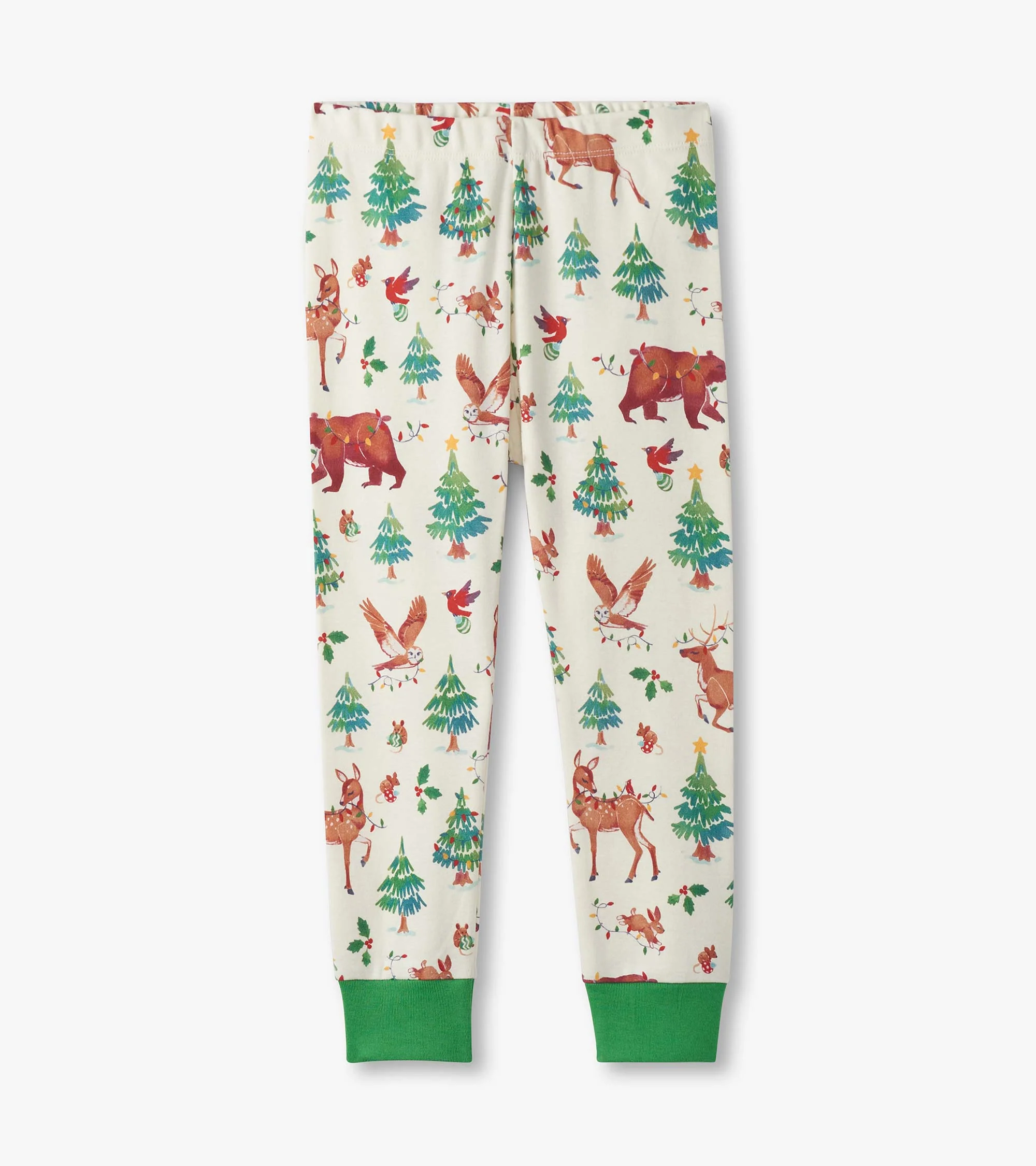Girls Holiday Animals Cotton Pajama Set - Image 4