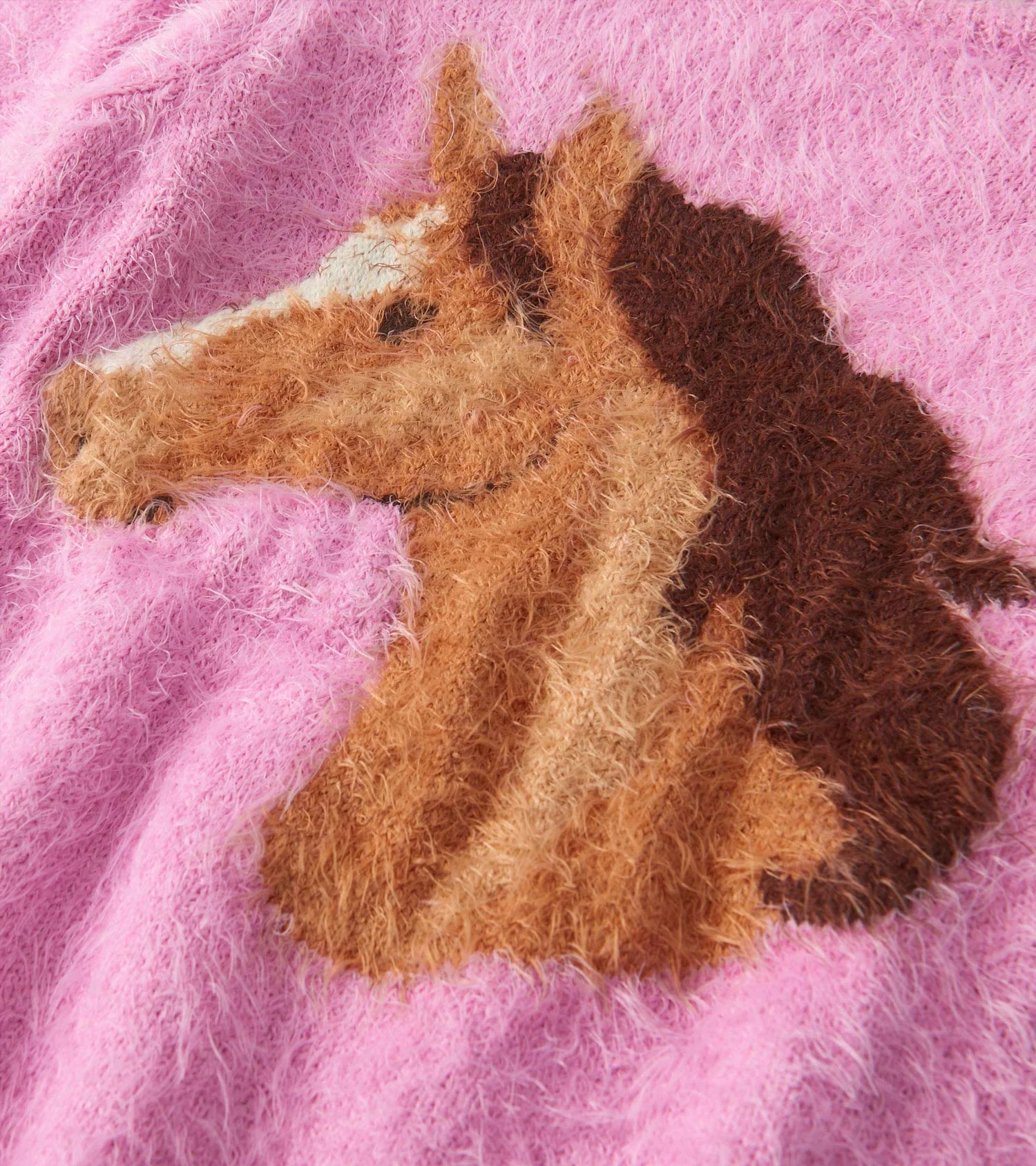 Girls Horse Furry Sweater - Image 6
