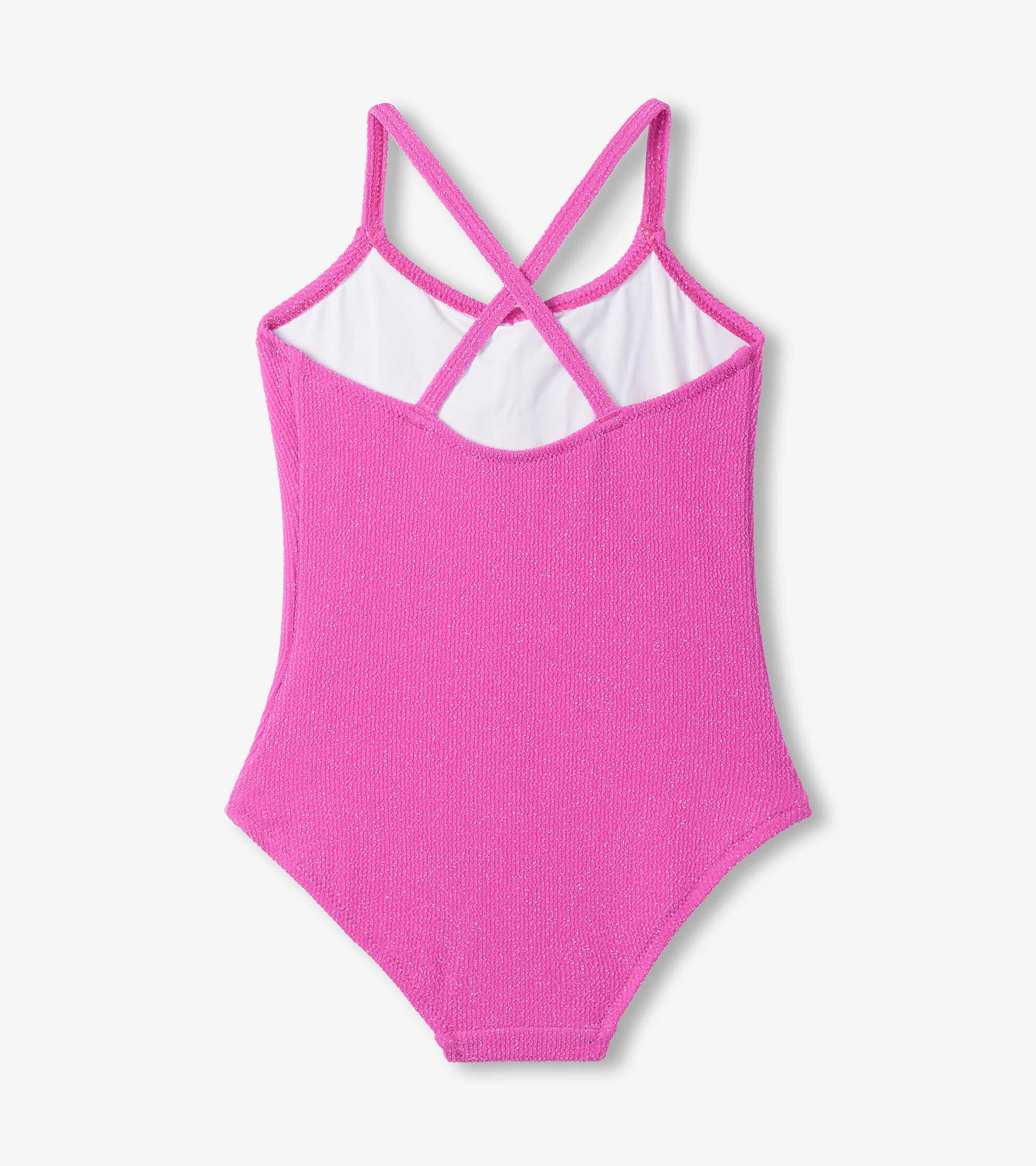 Girls Hot Pink One-Piece Swimsuit - Image 3