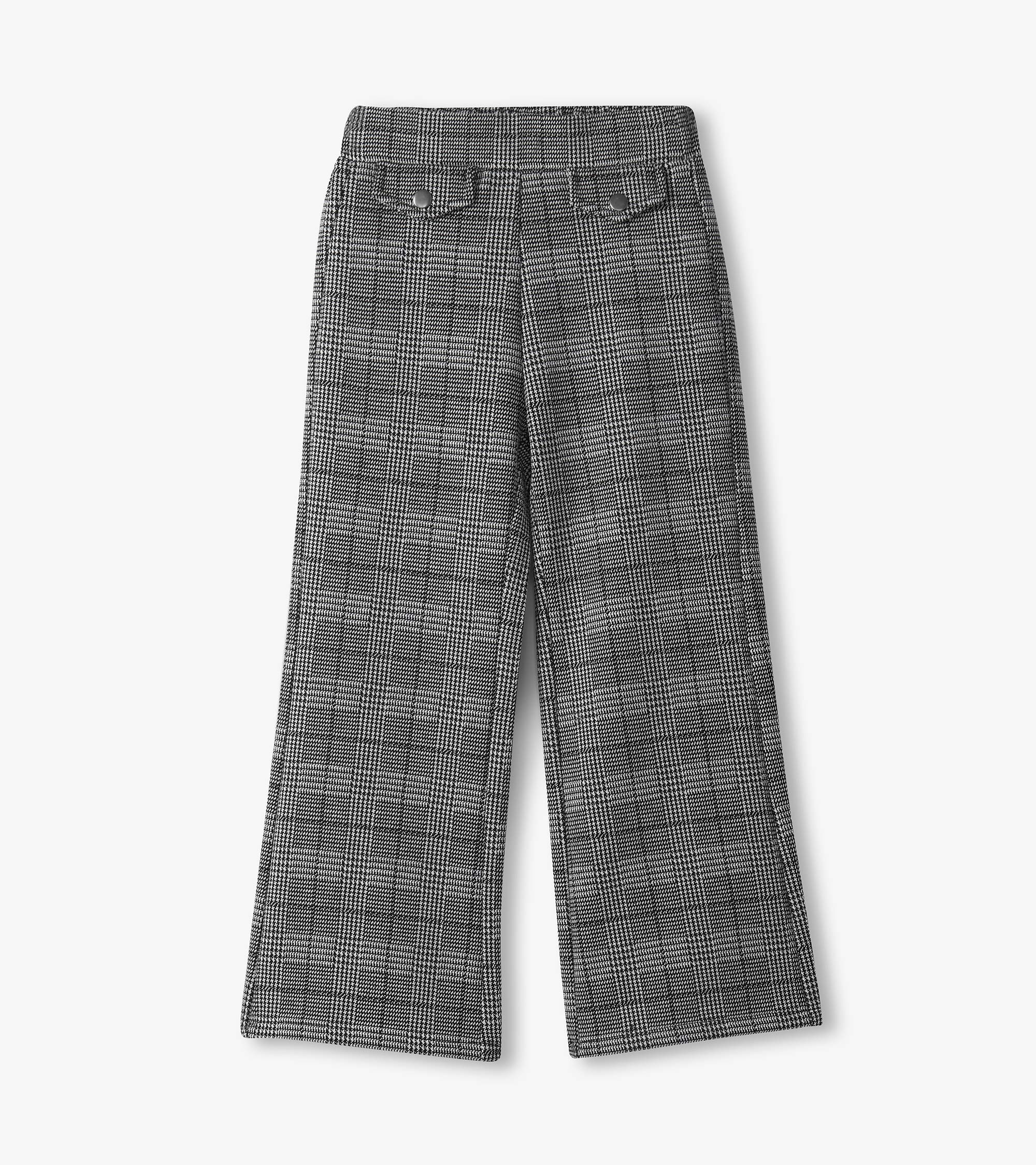 Girls Houndstooth Plaid Wide Leg Pants - Image 3