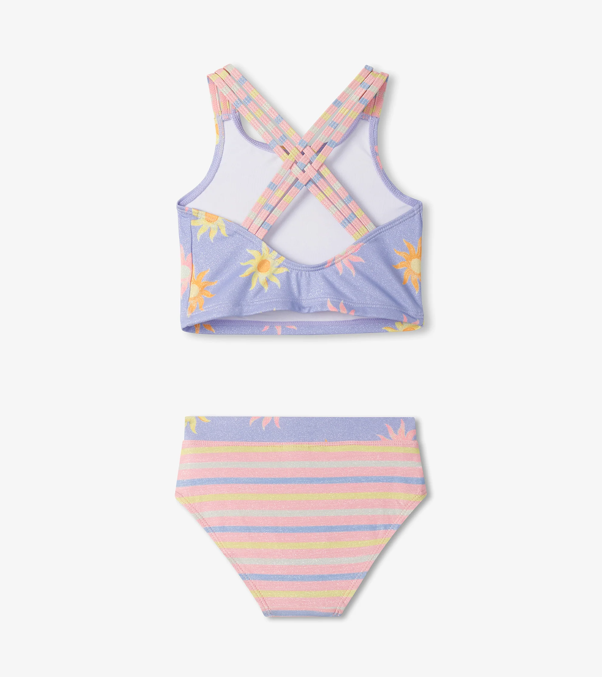 Girls Lavender Sunshine Two-Piece Swimsuit - Image 2