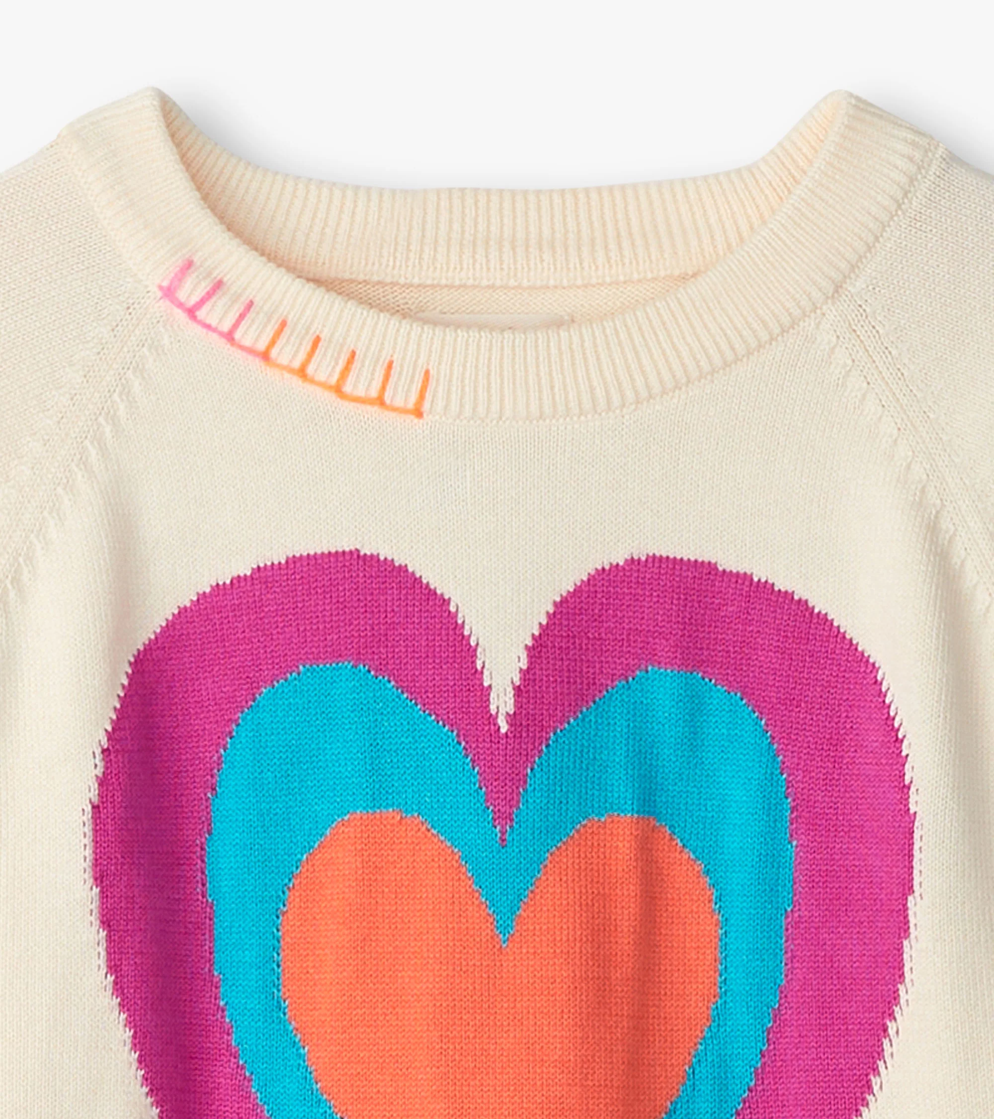 Girls Layered Hearts Sweater - Image 4