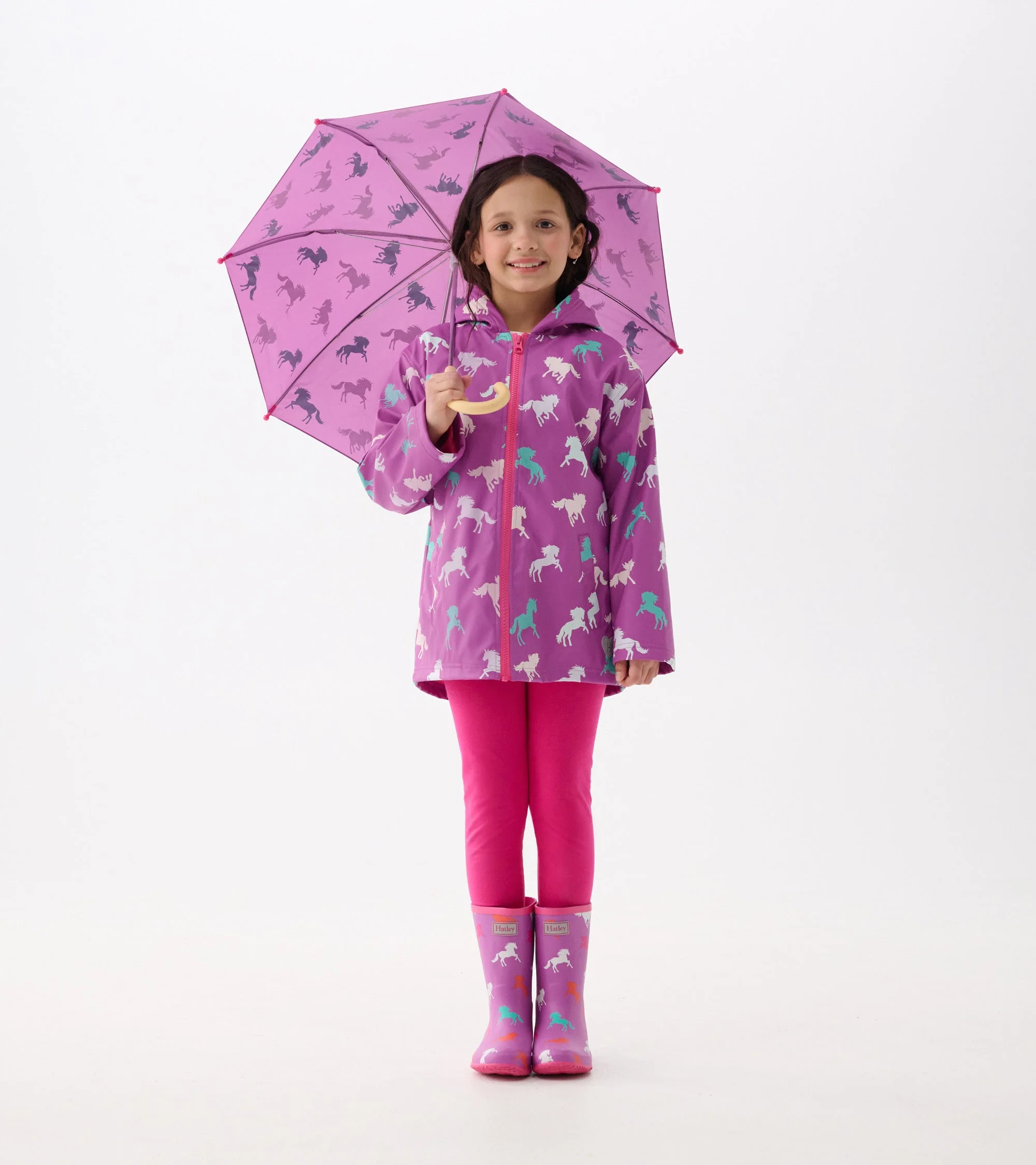 Girls Leaping Horses Packable Rain Boots - Image 3
