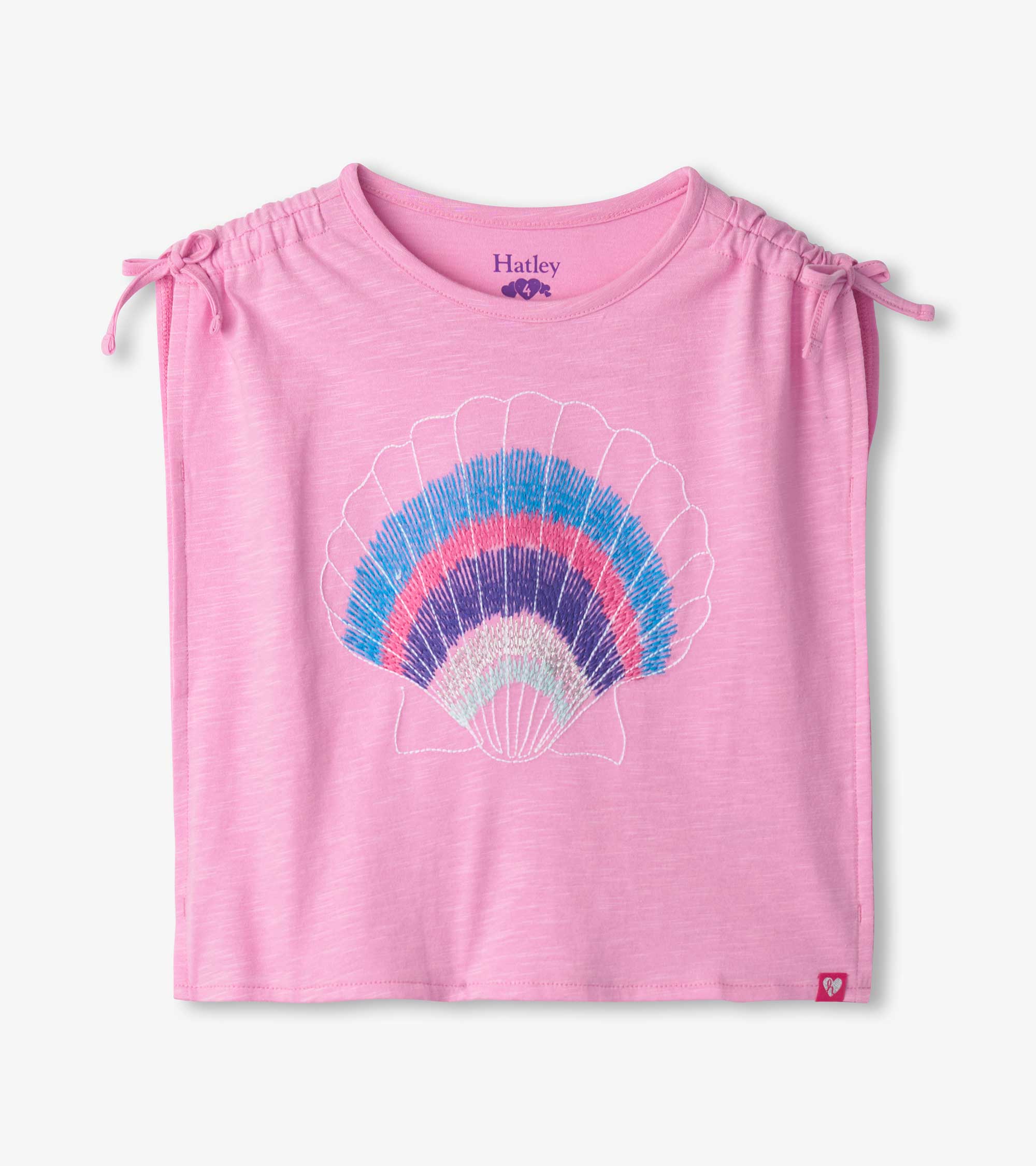 Girls Lilac Shell Cinched Shoulder Top