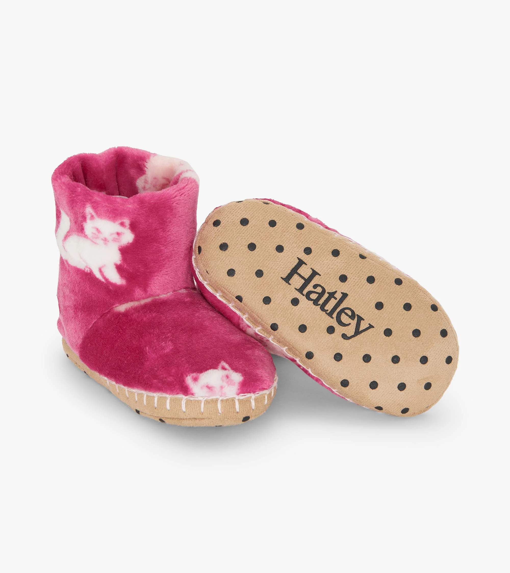 Girls Little Kitties Fuzzy Fleece Slippers - Image 4