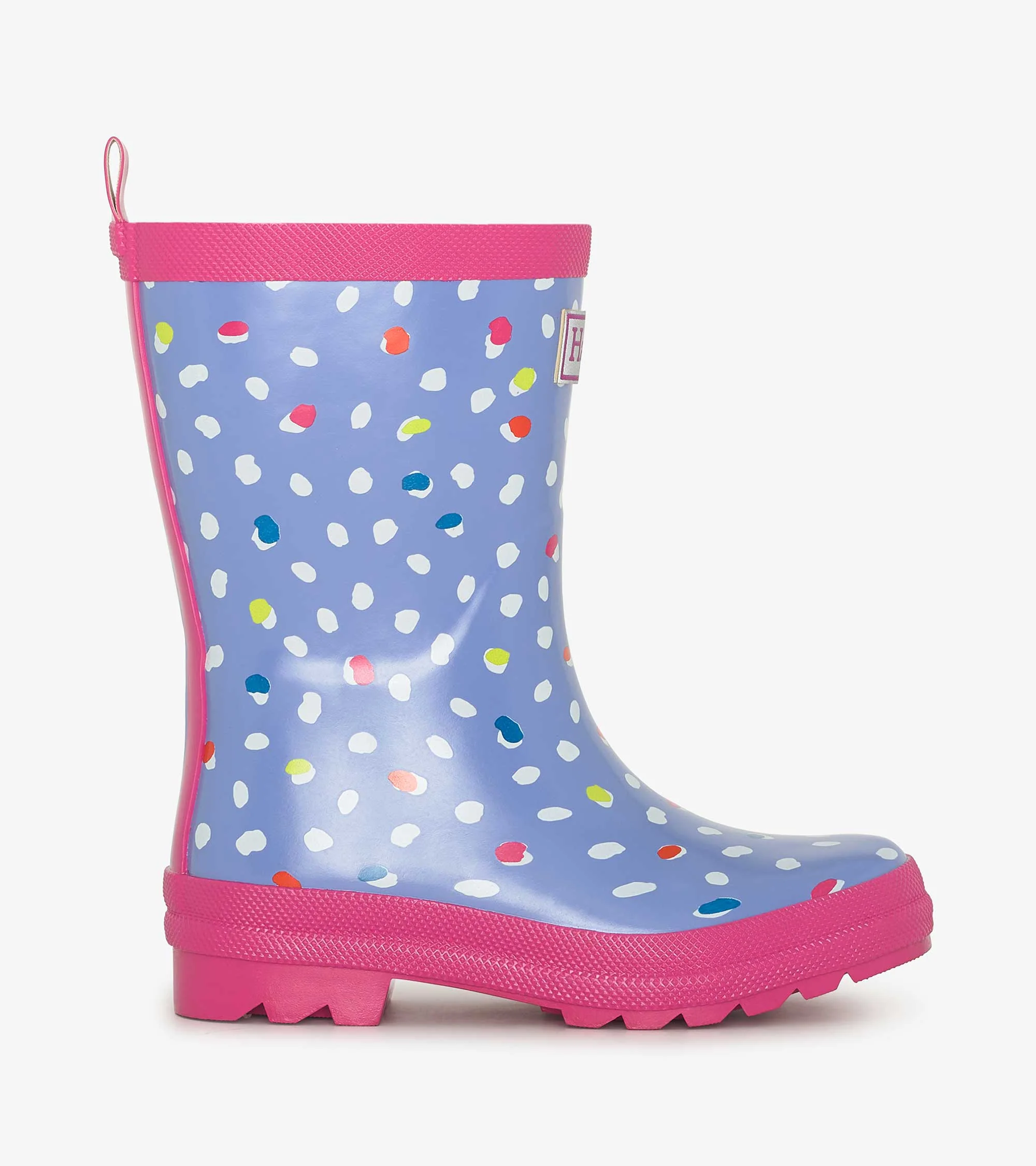 Girls Lots of Dots Shiny Rain Boots - Image 4