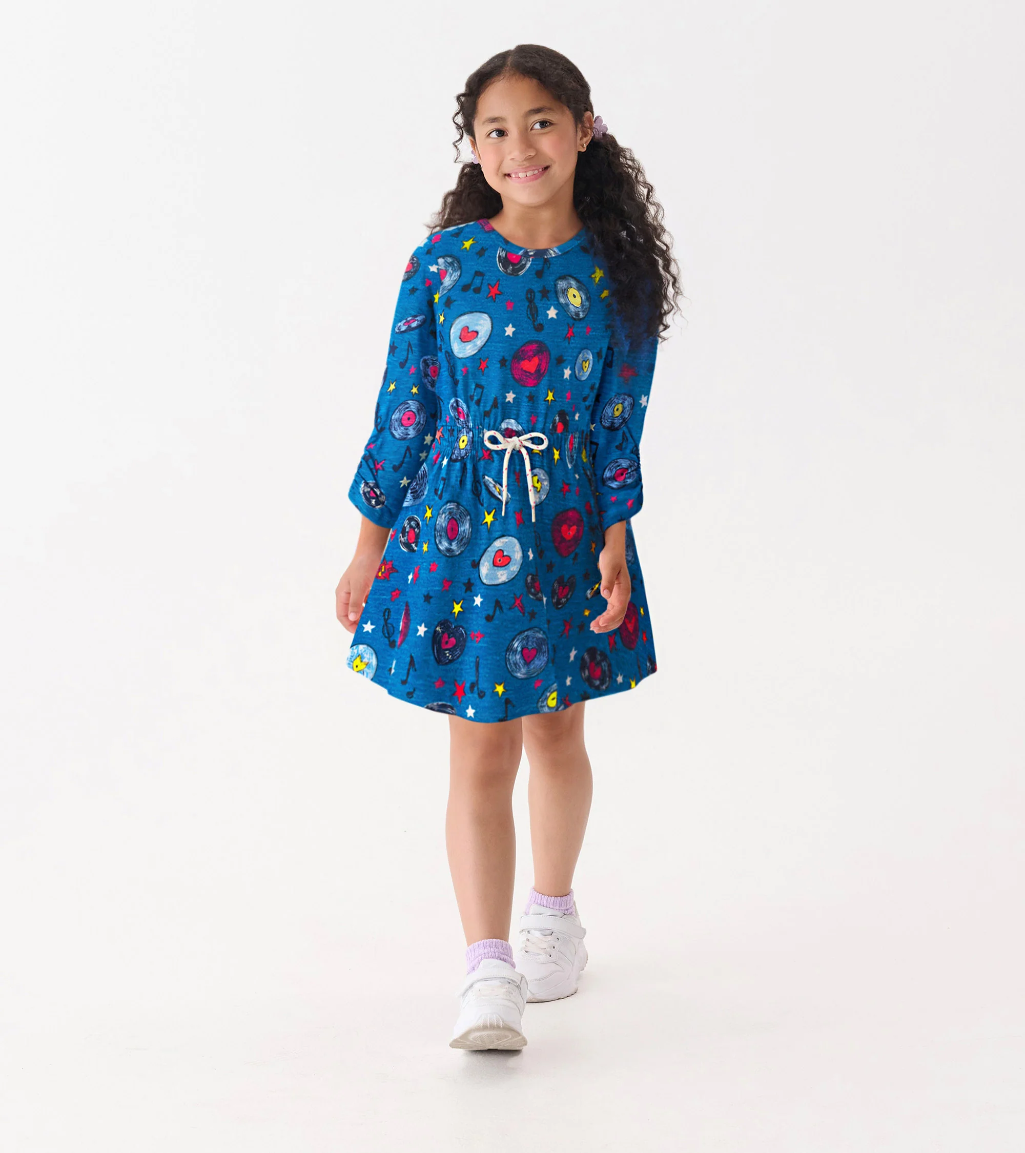 Girls Love of Music Cinched Waist Dress - Image 2