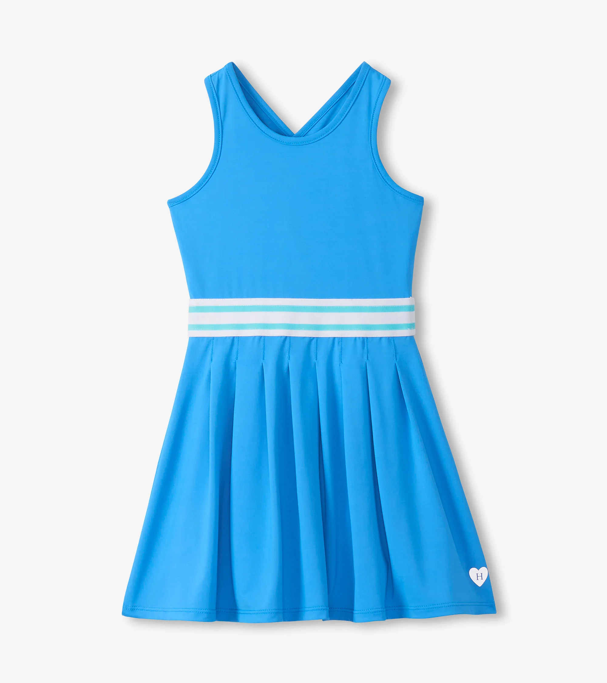Girls Malibu Blue Pleated Active Dress
