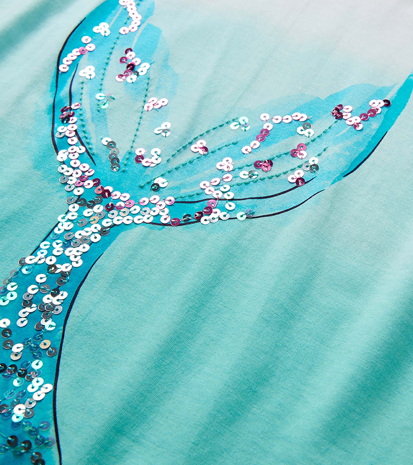 Girls Mermaid Tail Cinched Shoulder Top - Image 3