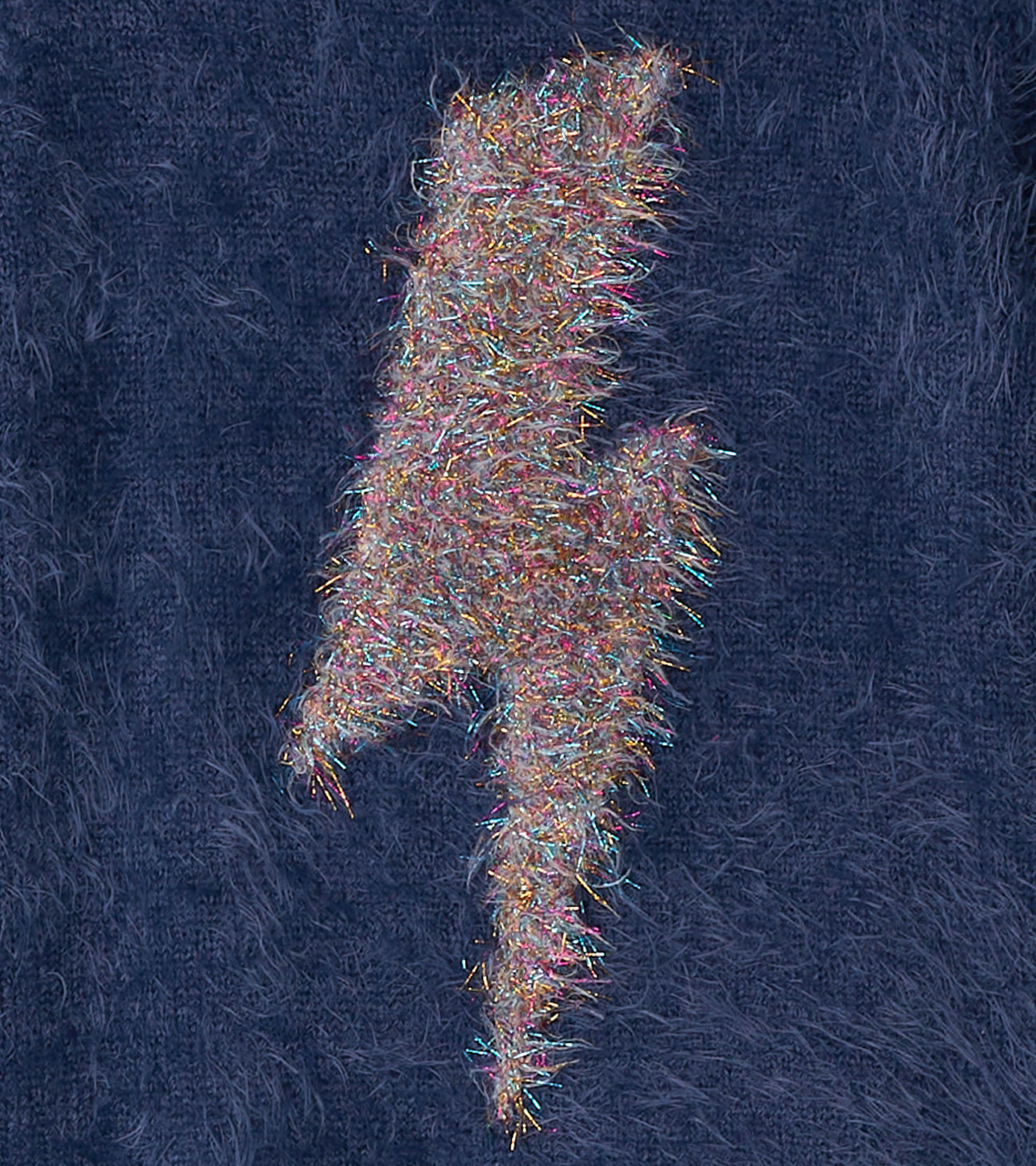 Girls Metallic Lightning Furry Sweater - Image 5