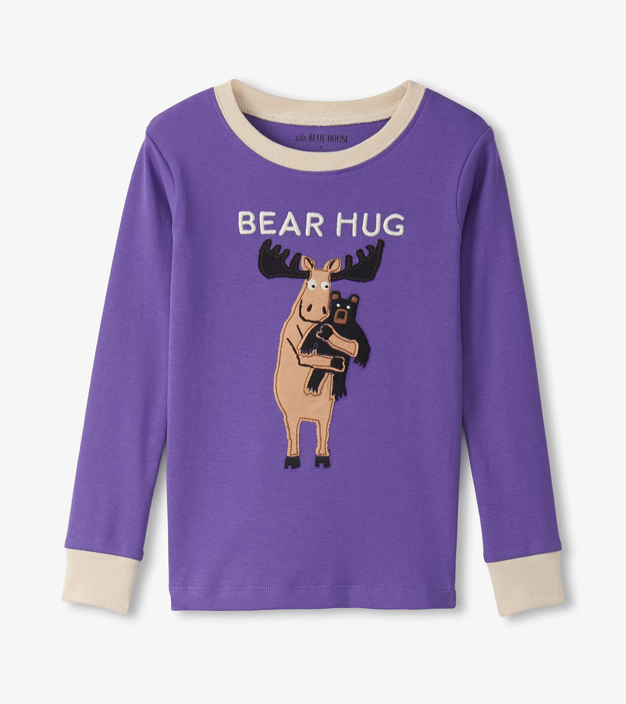 Girls Moose Bear Hug Pajama Set - Image 2