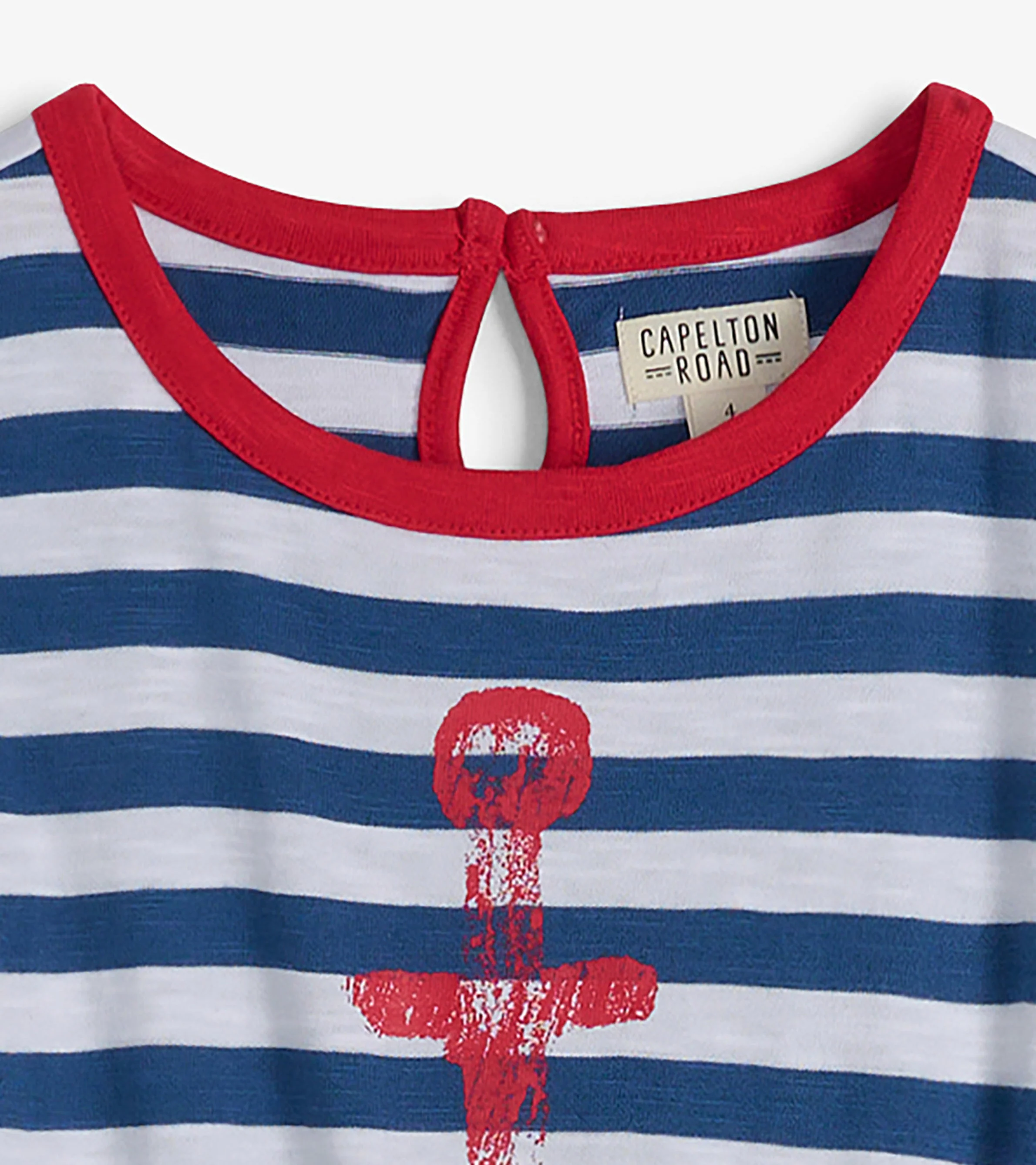 Girls Nautical Stripes T-Shirt Dress - Image 4
