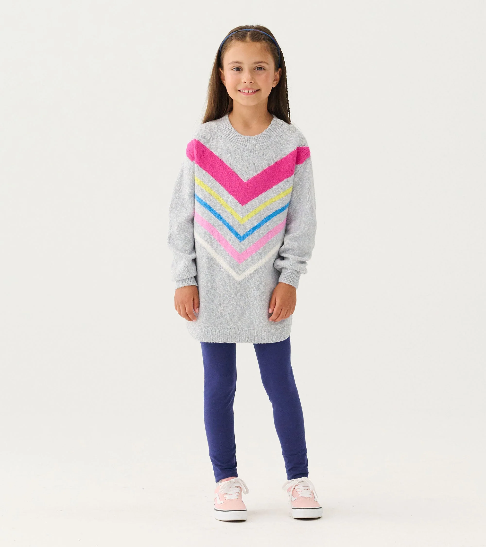 Girls Navy Leggings - Image 2
