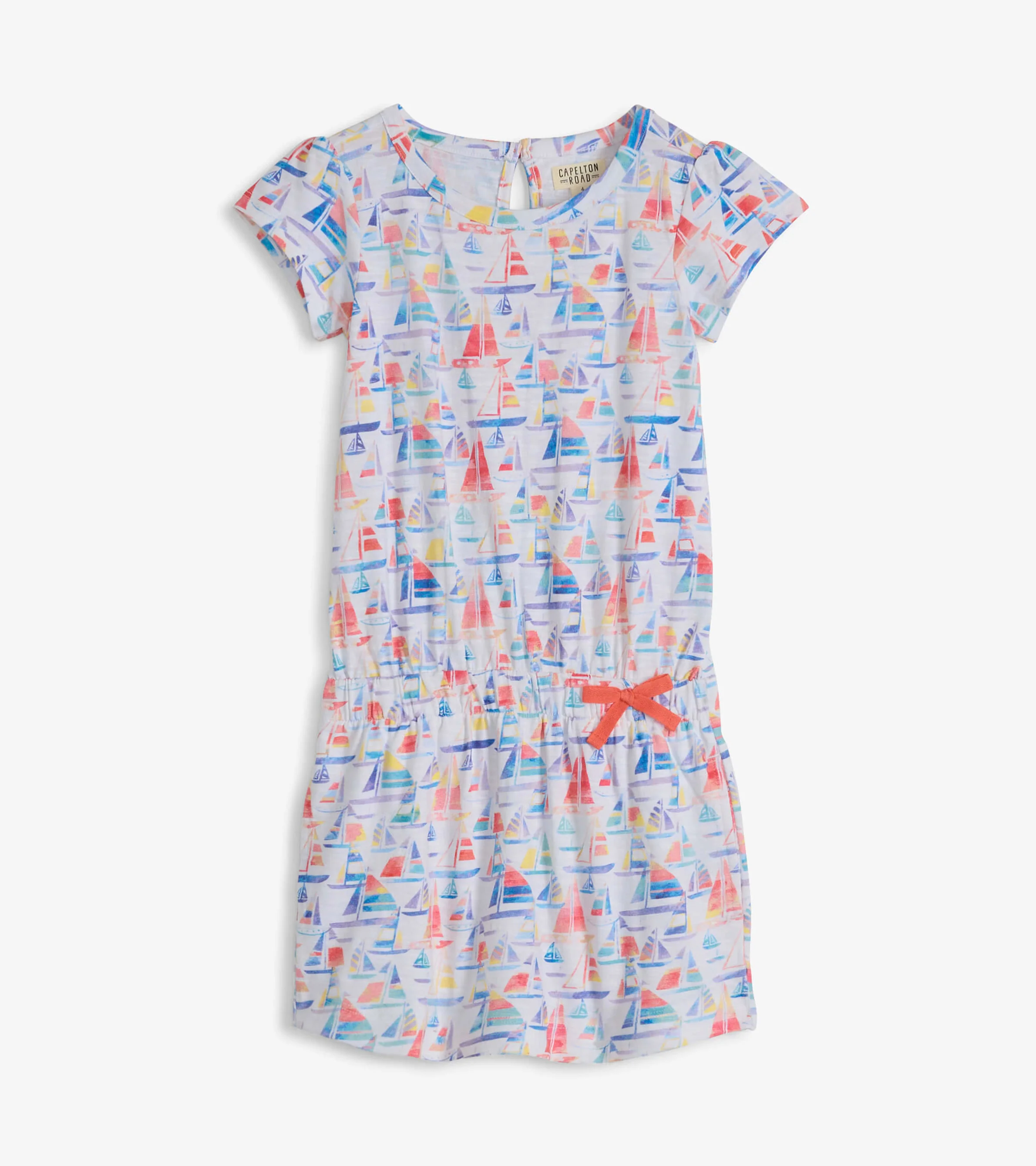 Girls Painted Sailboats T-Shirt Dress - Image 2