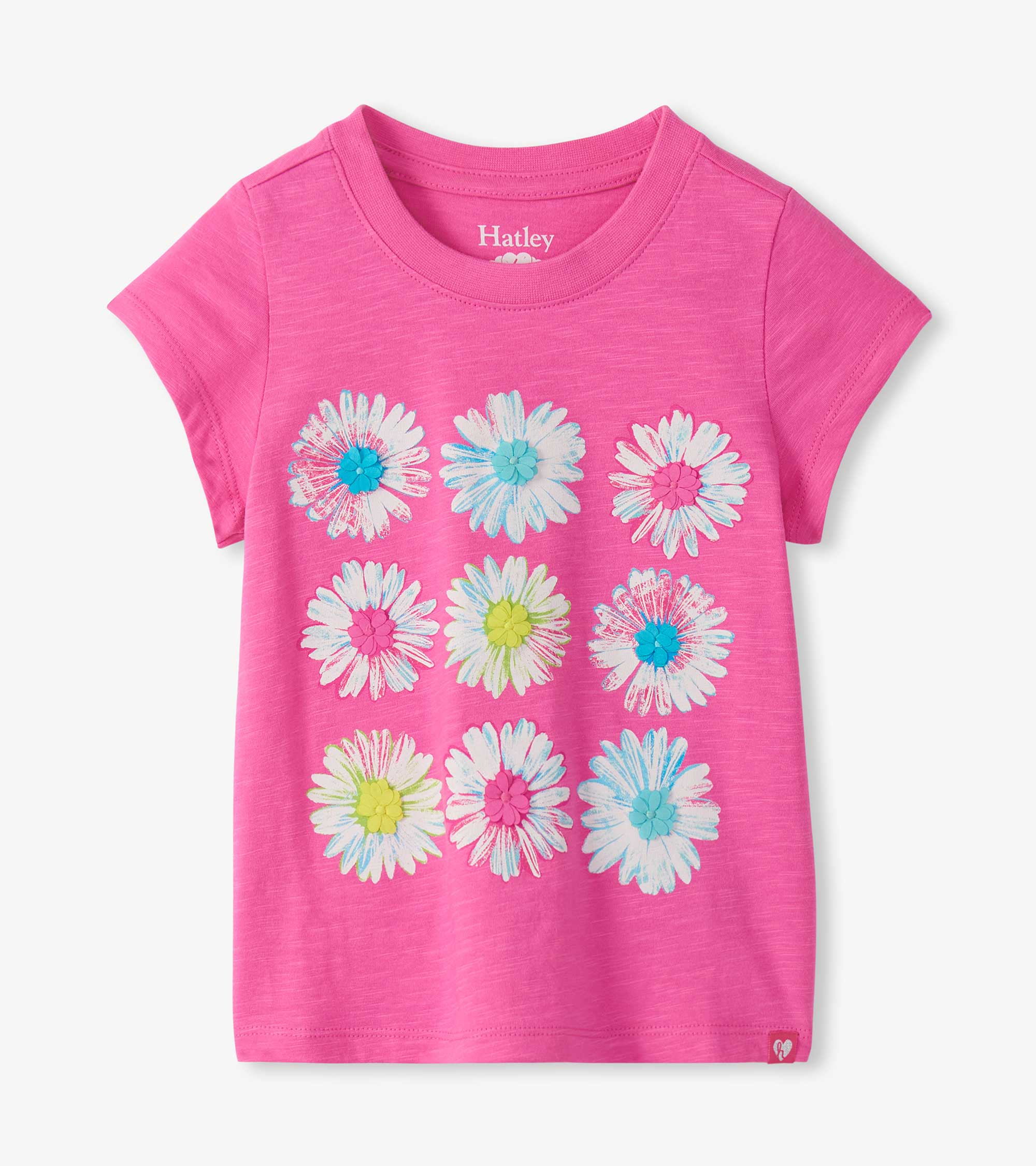 Girls Party Flowers Graphic Tee - Image 2