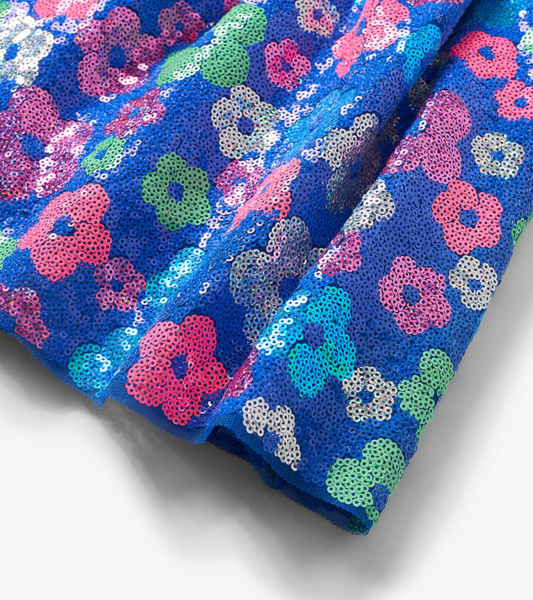 Girls Party Flowers Sequin Skirt - Image 3