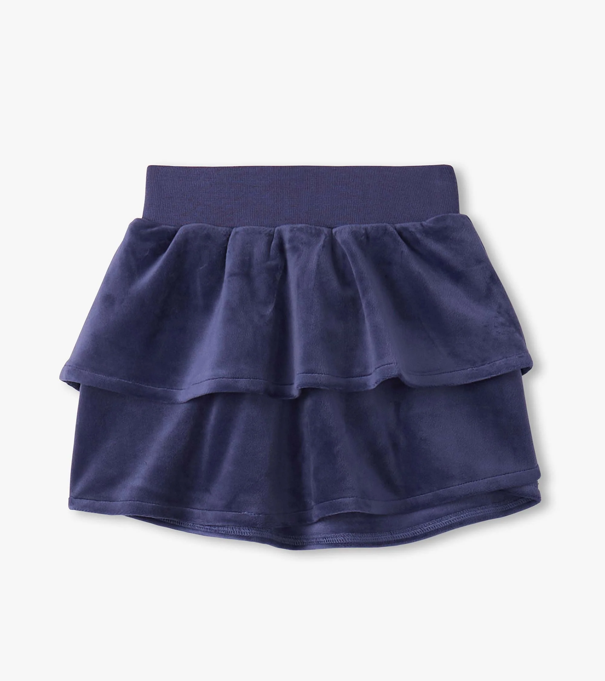 Girls Patriot Blue Velour Skirt - Image 3