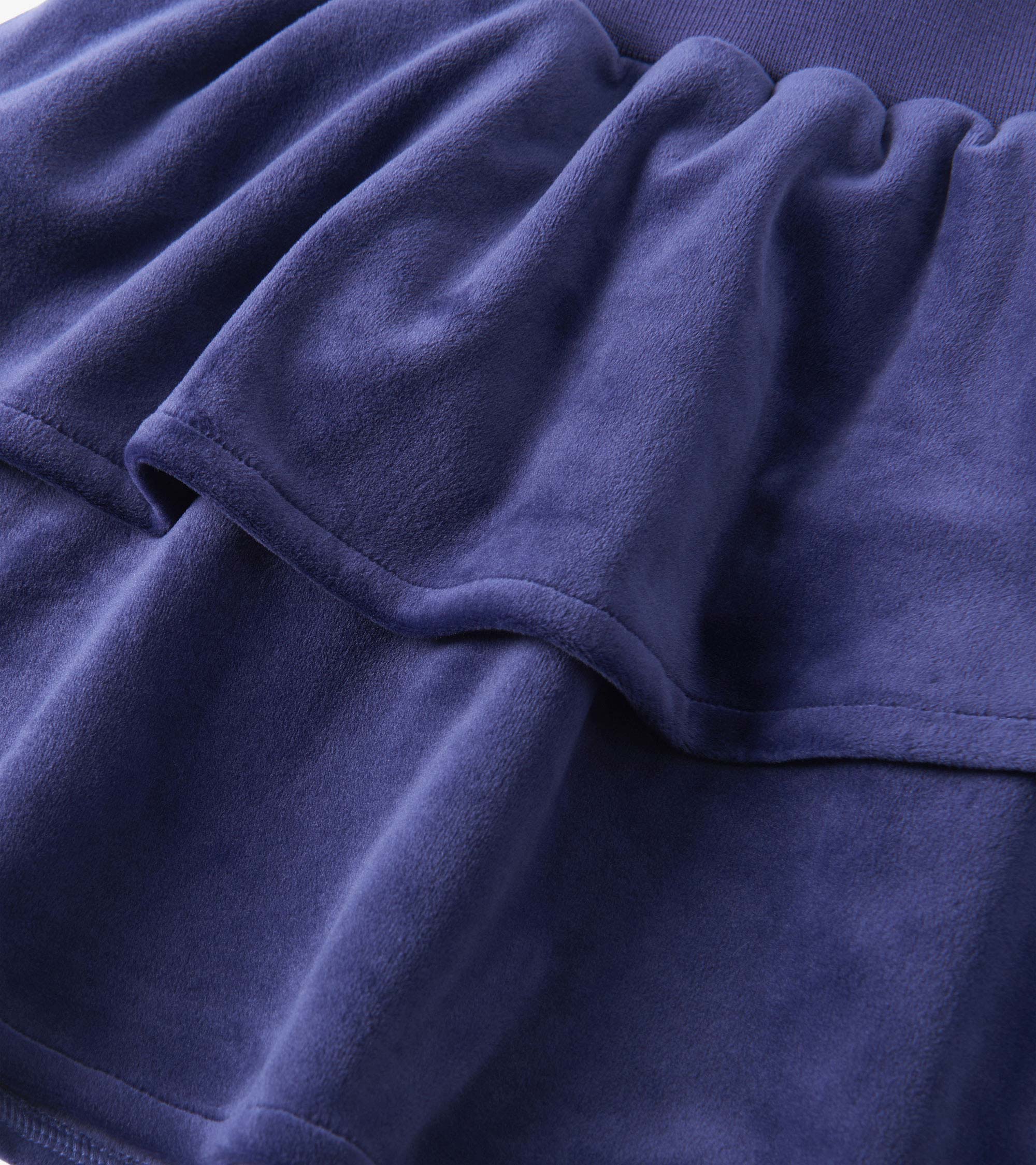 Girls Patriot Blue Velour Skirt - Image 4