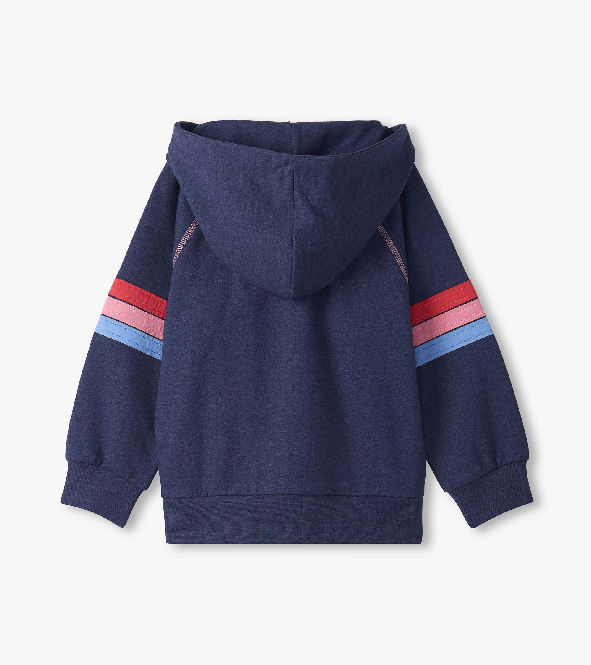 Girls Patriot Blue Zip-Up Hoodie - Image 3