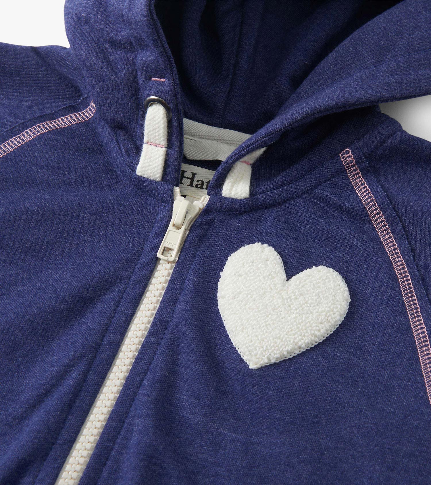 Girls Patriot Blue Zip-Up Hoodie - Image 4