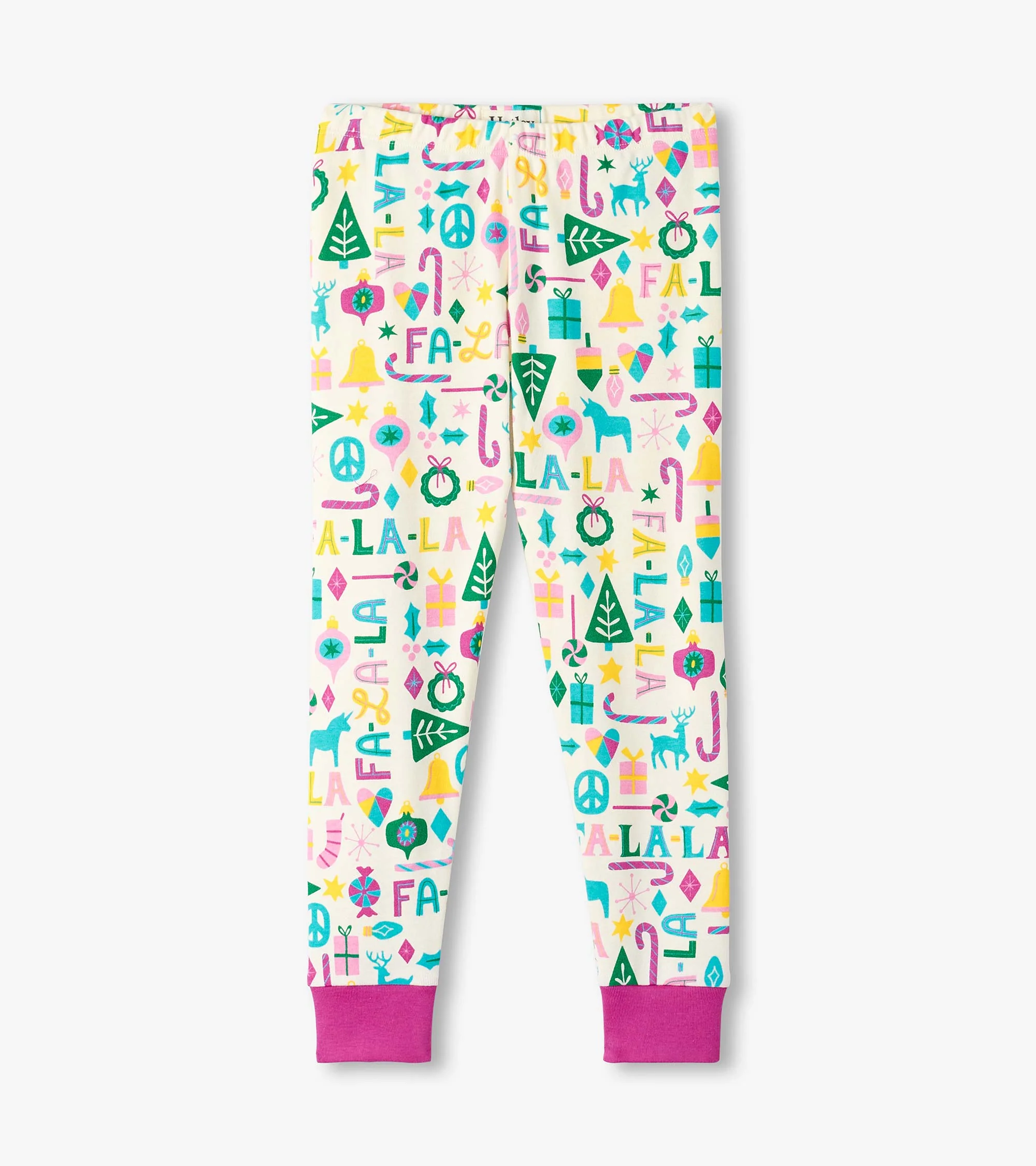 Girls Pink Falala Pajama Set - Image 5