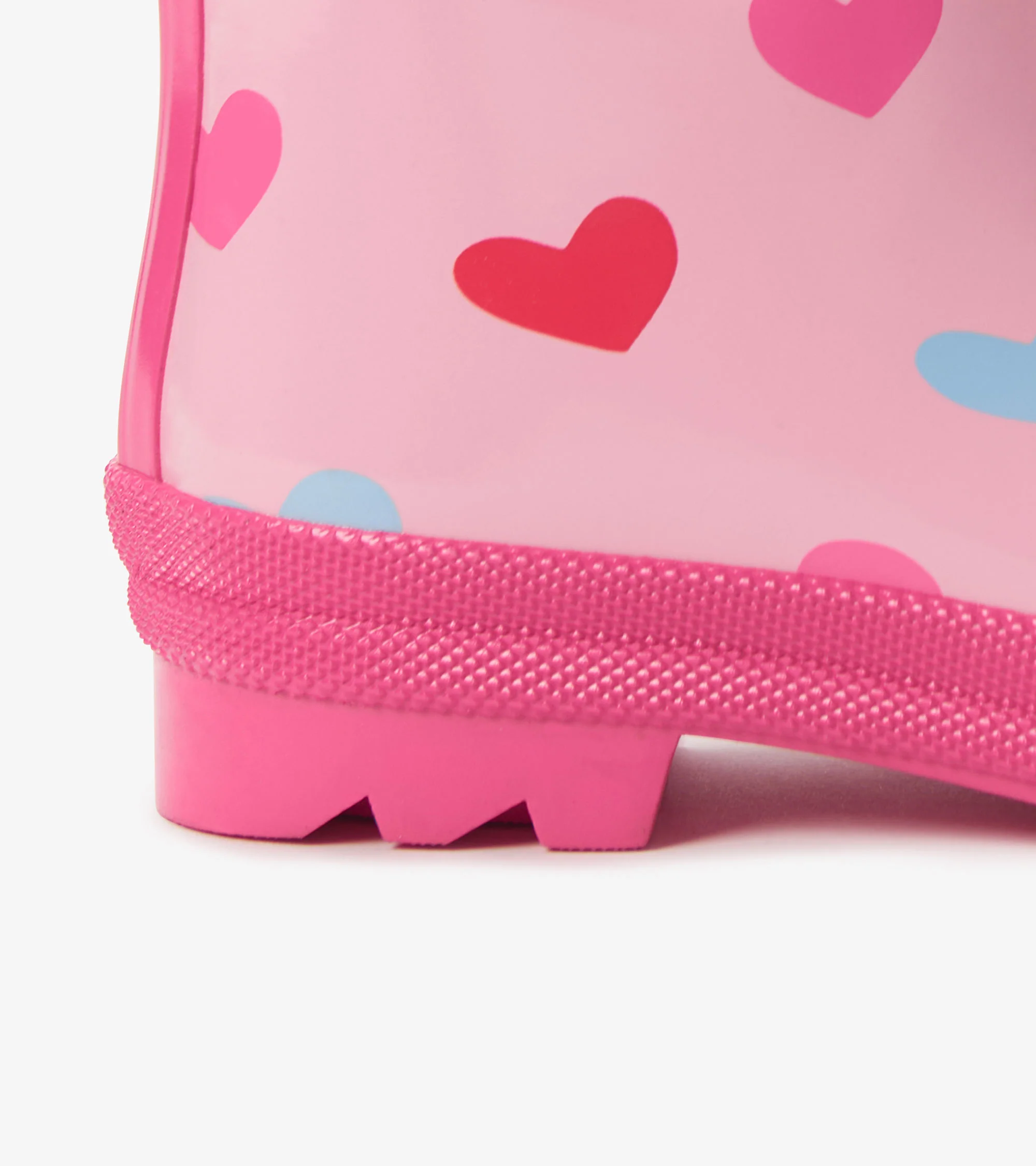 Girls Pink Hearts Shiny Rain Boot - Image 4