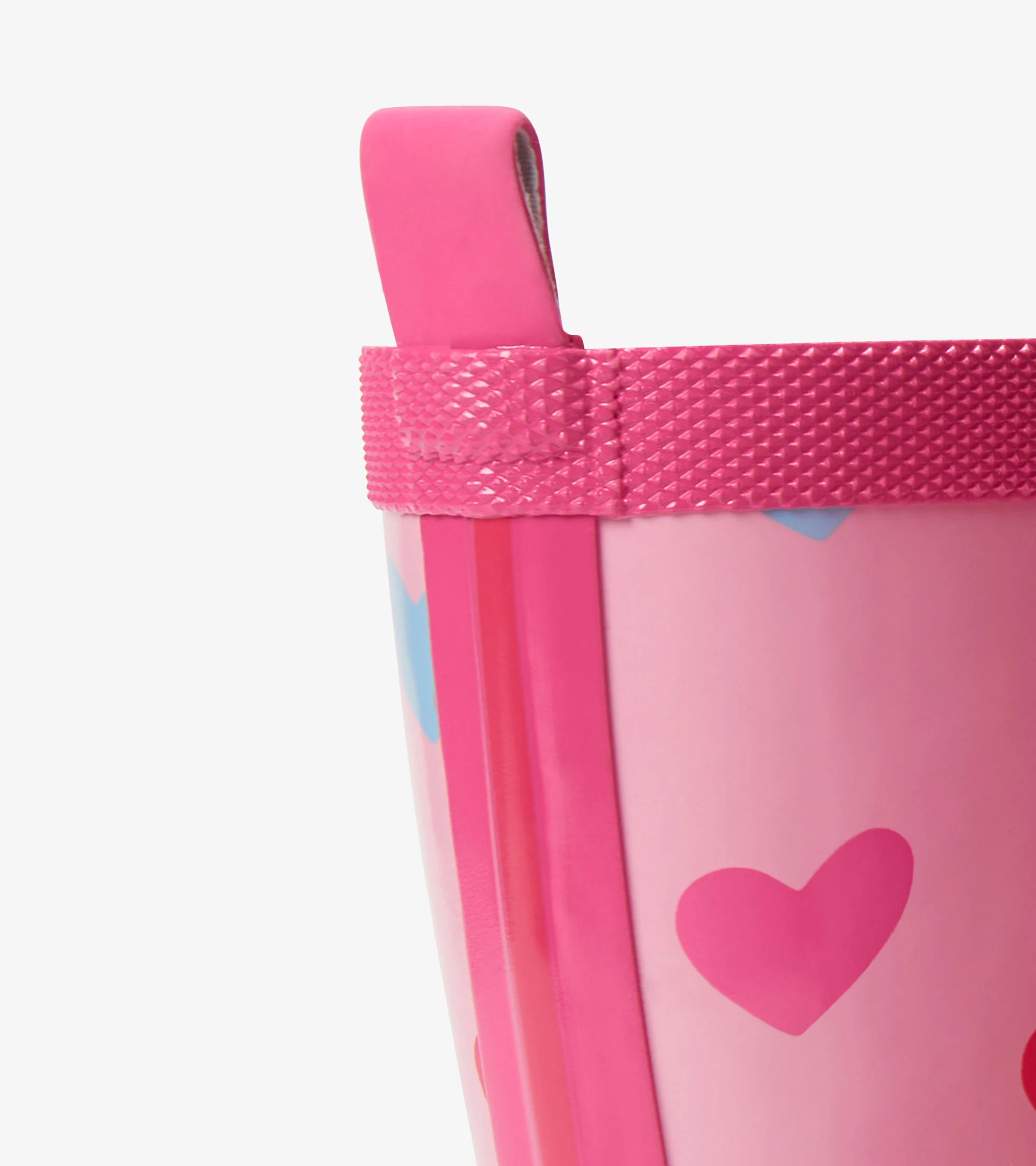 Girls Pink Hearts Shiny Rain Boot - Image 5