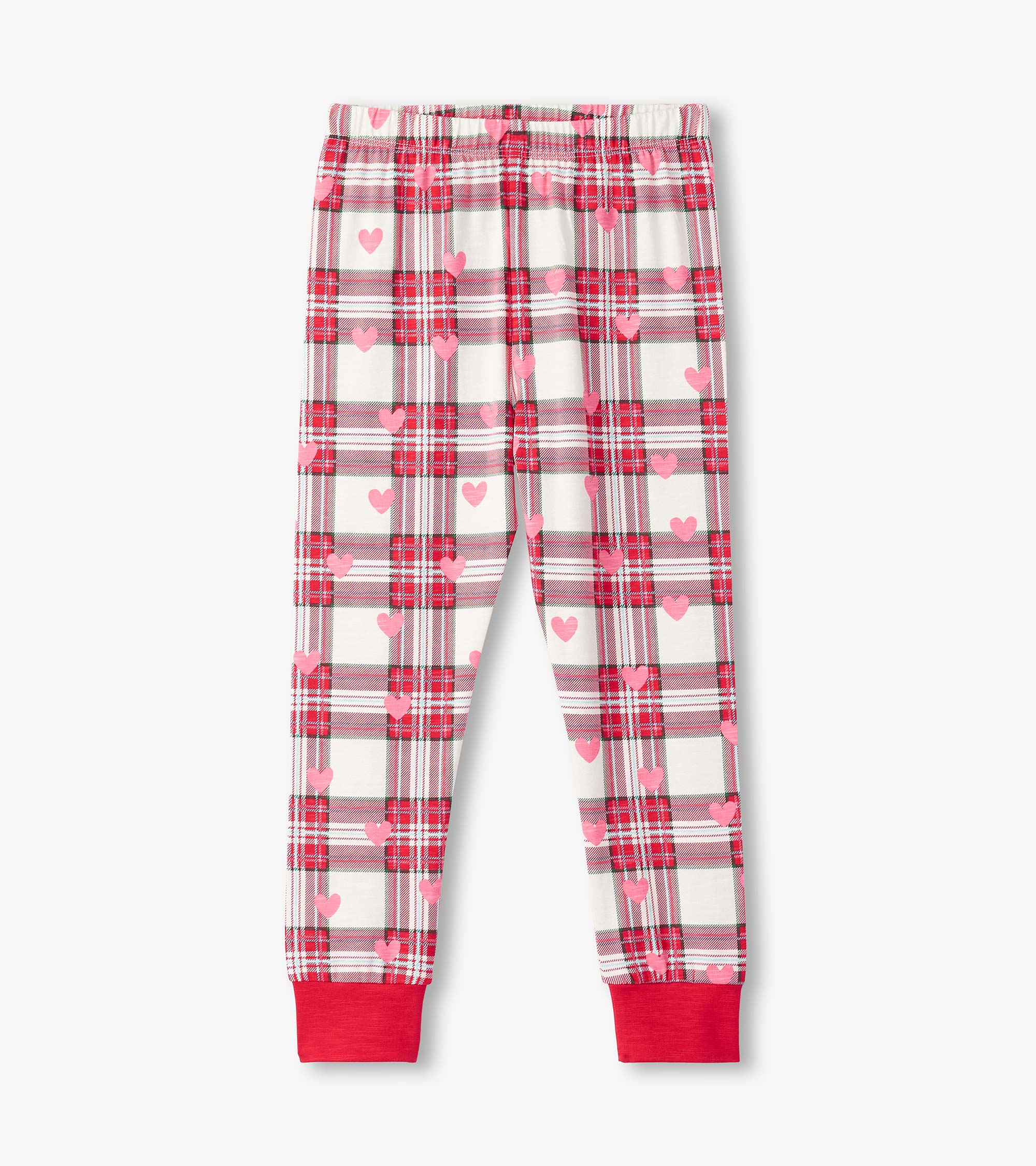 Girls Plaid Hearts Pajama Set - Image 5