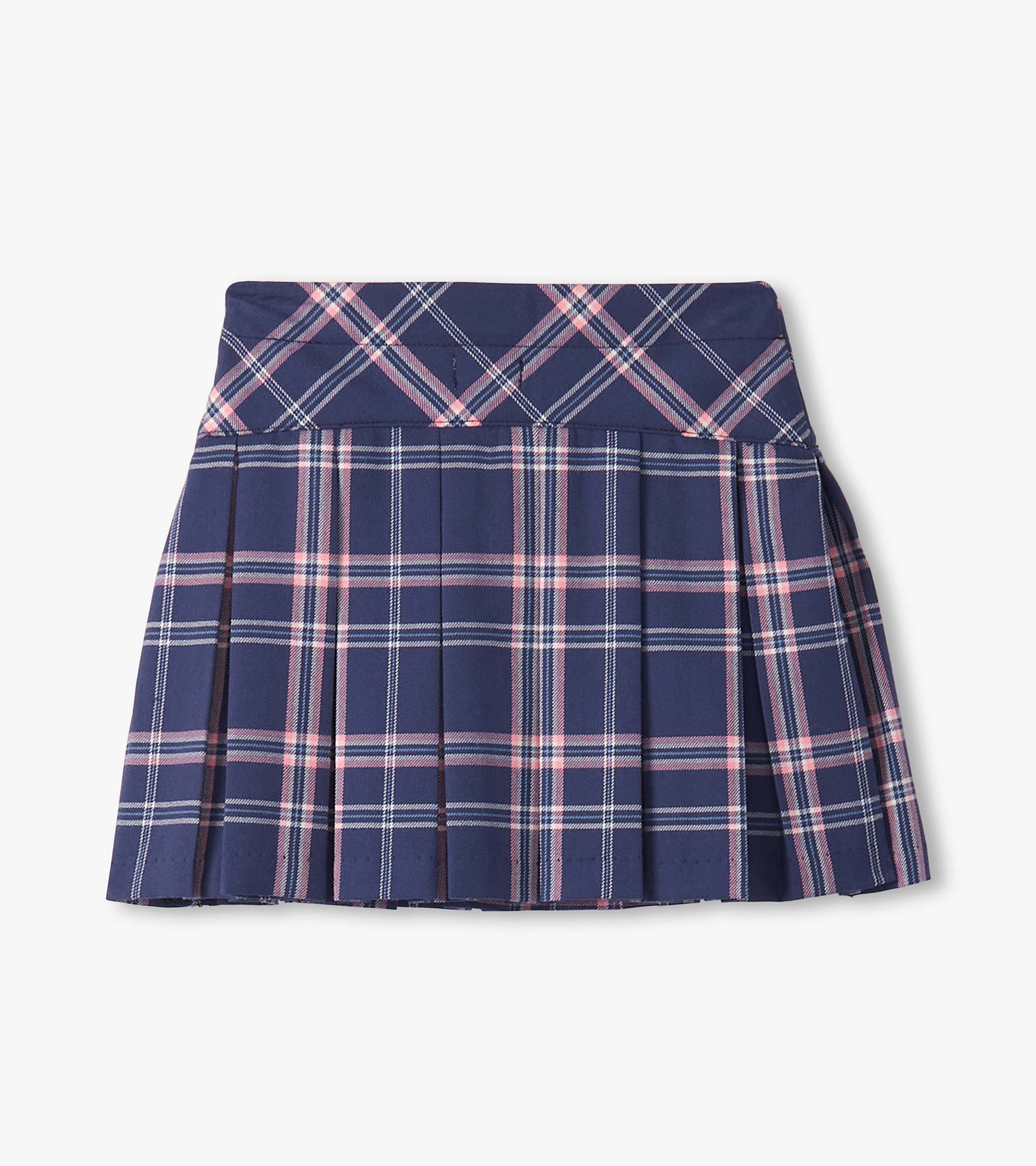 Girls Preppy Plaid Pleated Skirt - Image 4