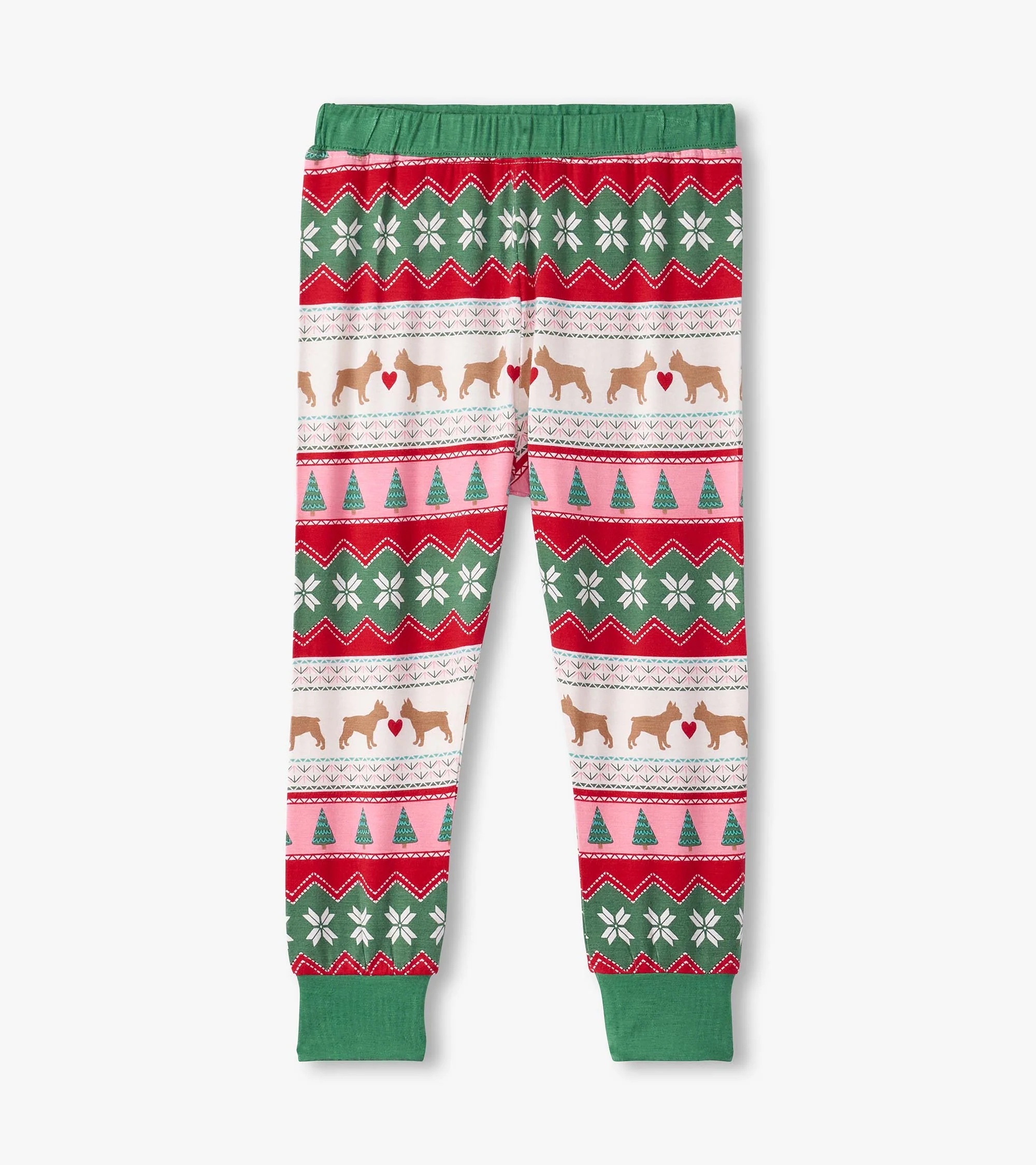 Girls Puppy Hearts Fair Isle Bamboo Pajama Set - Image 5
