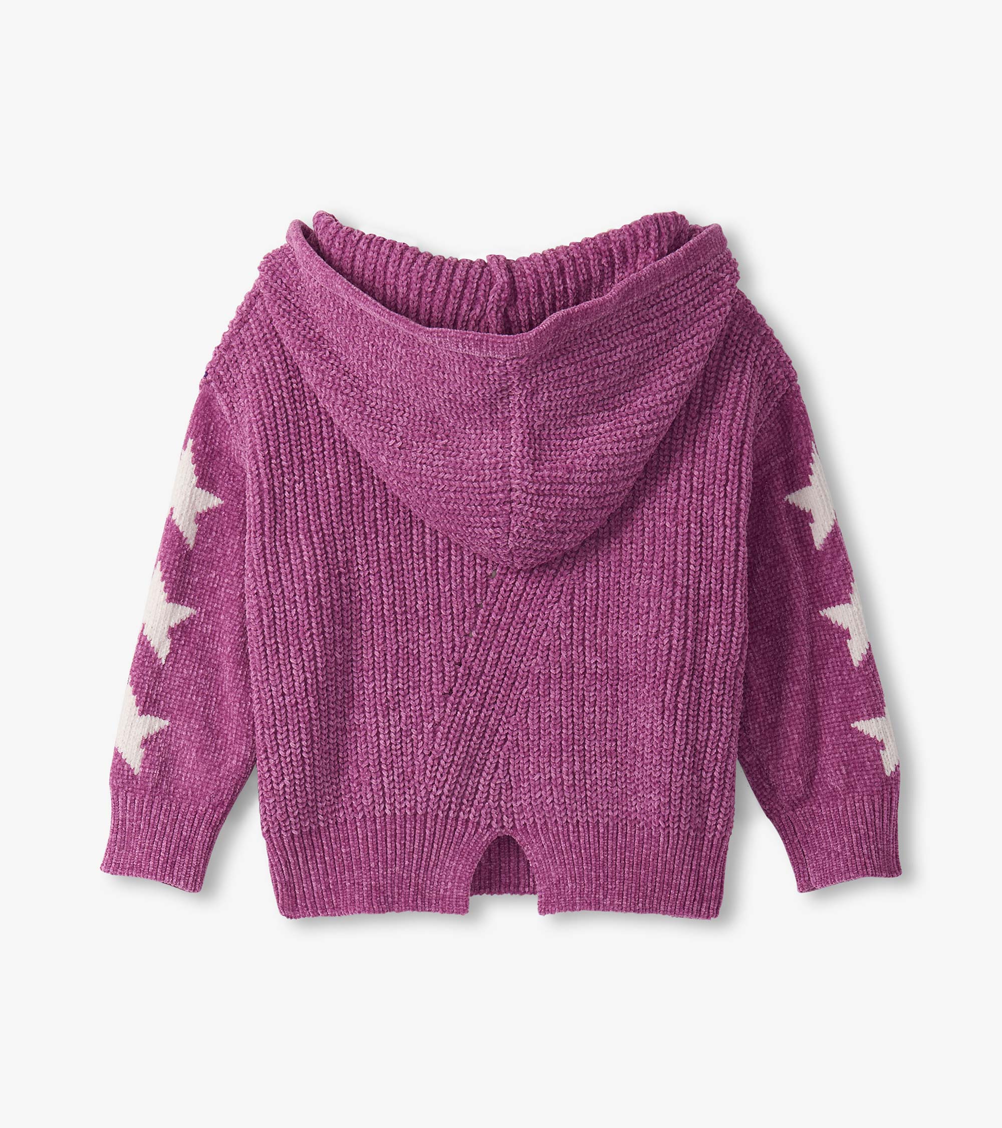 Girls Radiant Orchid Chenille Pullover Sweater - Image 4