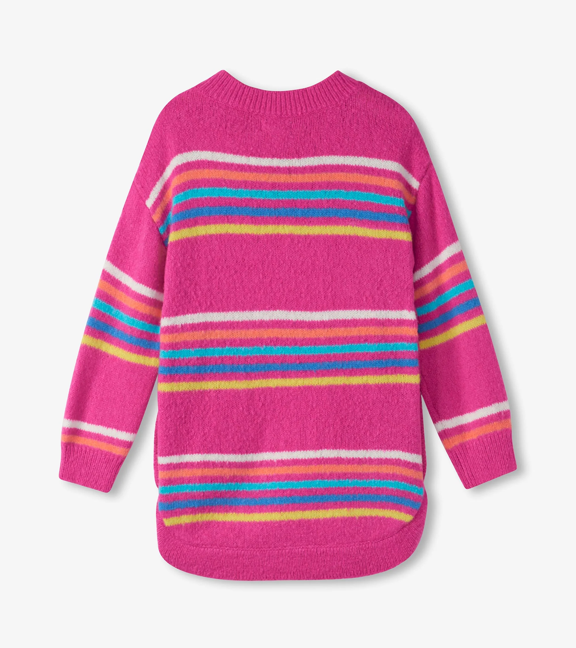 Girls Rainbow Stripes Sweater Tunic - Image 4
