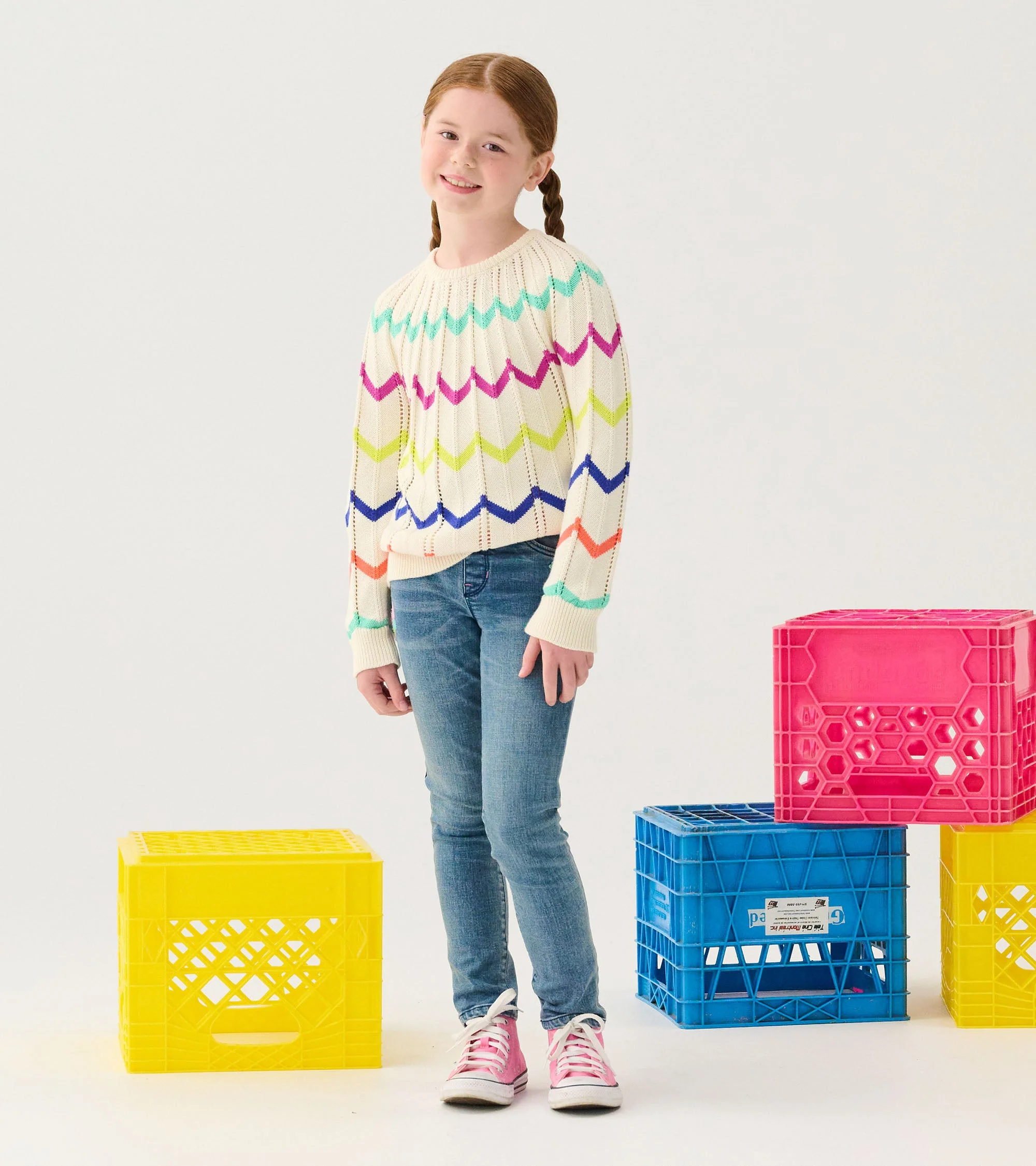 Girls Rainbow Sweater - Image 4