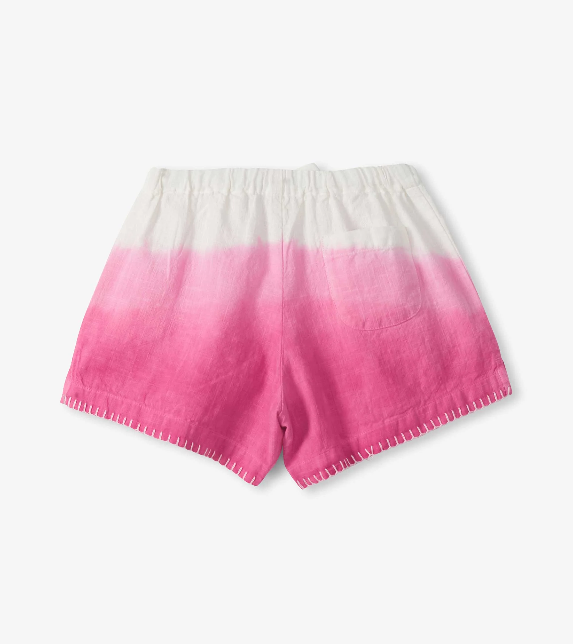 Girls Raspberry Dip Dye Woven Easy Shorts - Image 2