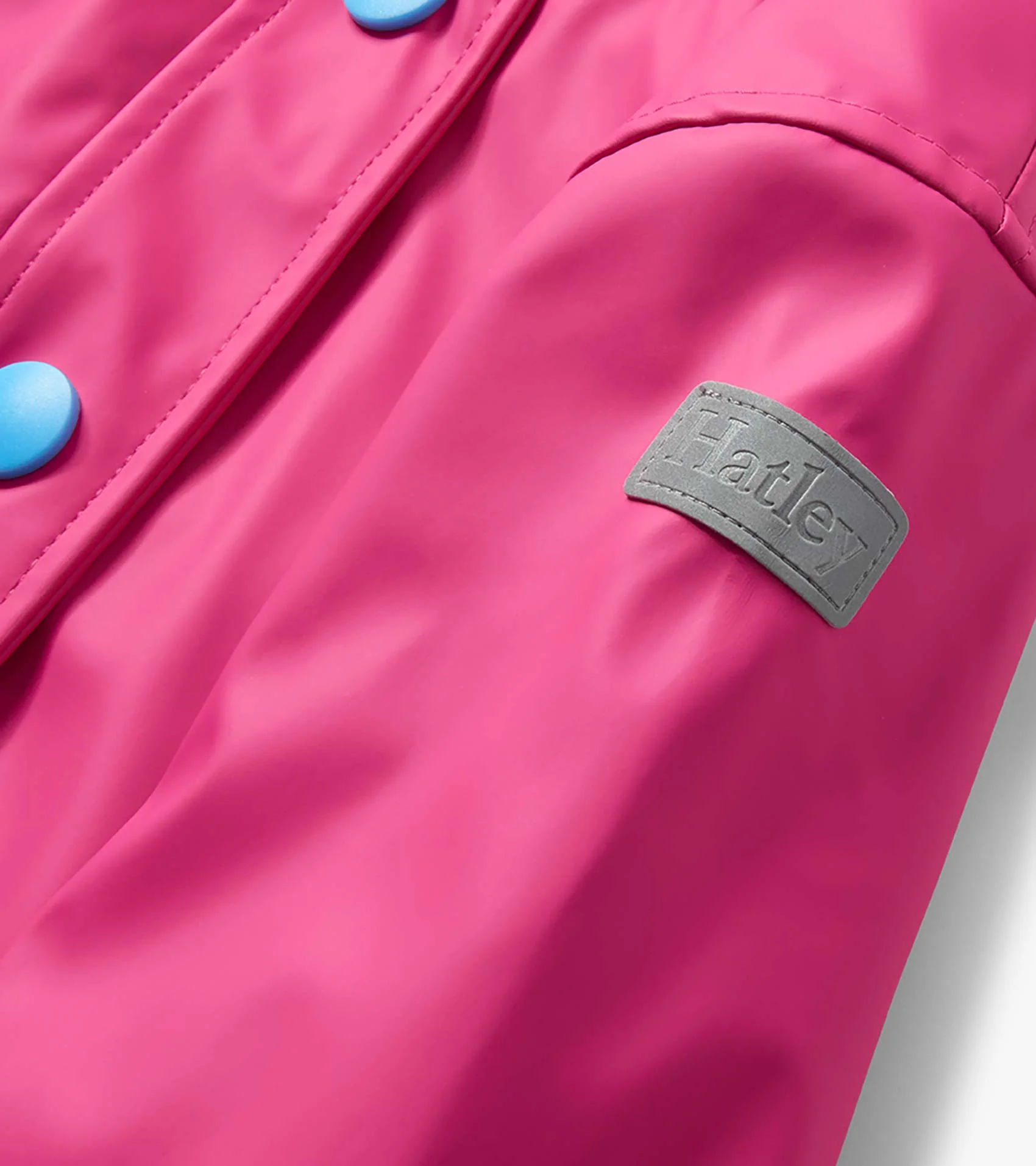 Girls Raspberry Rose Rain Jacket - Image 6