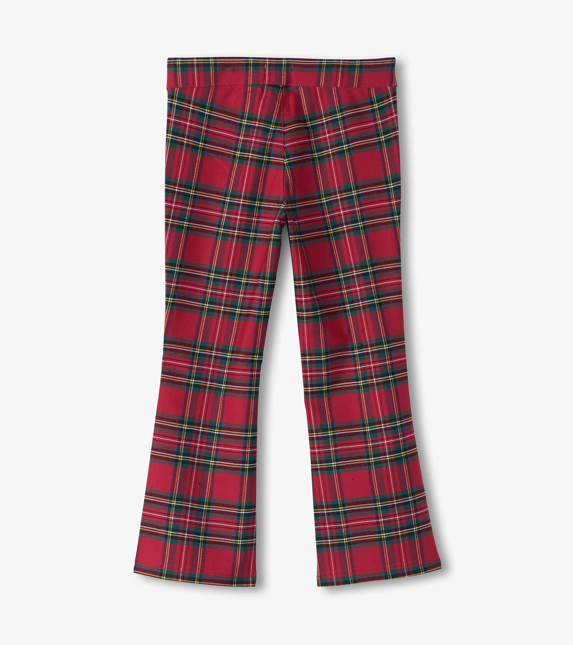 Girls Red Plaid Flared Pants - Image 3