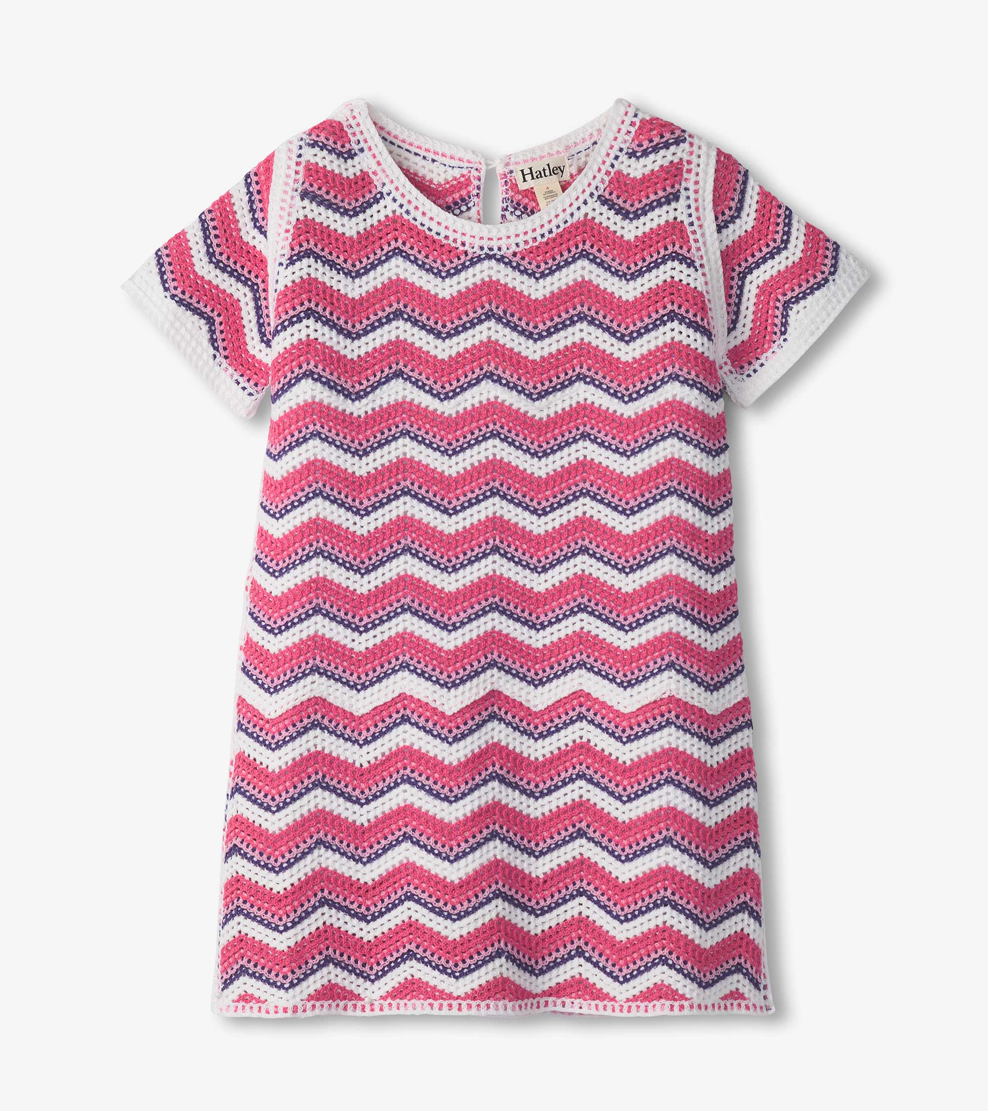 Girls Rose Chevron T-Shirt Dress