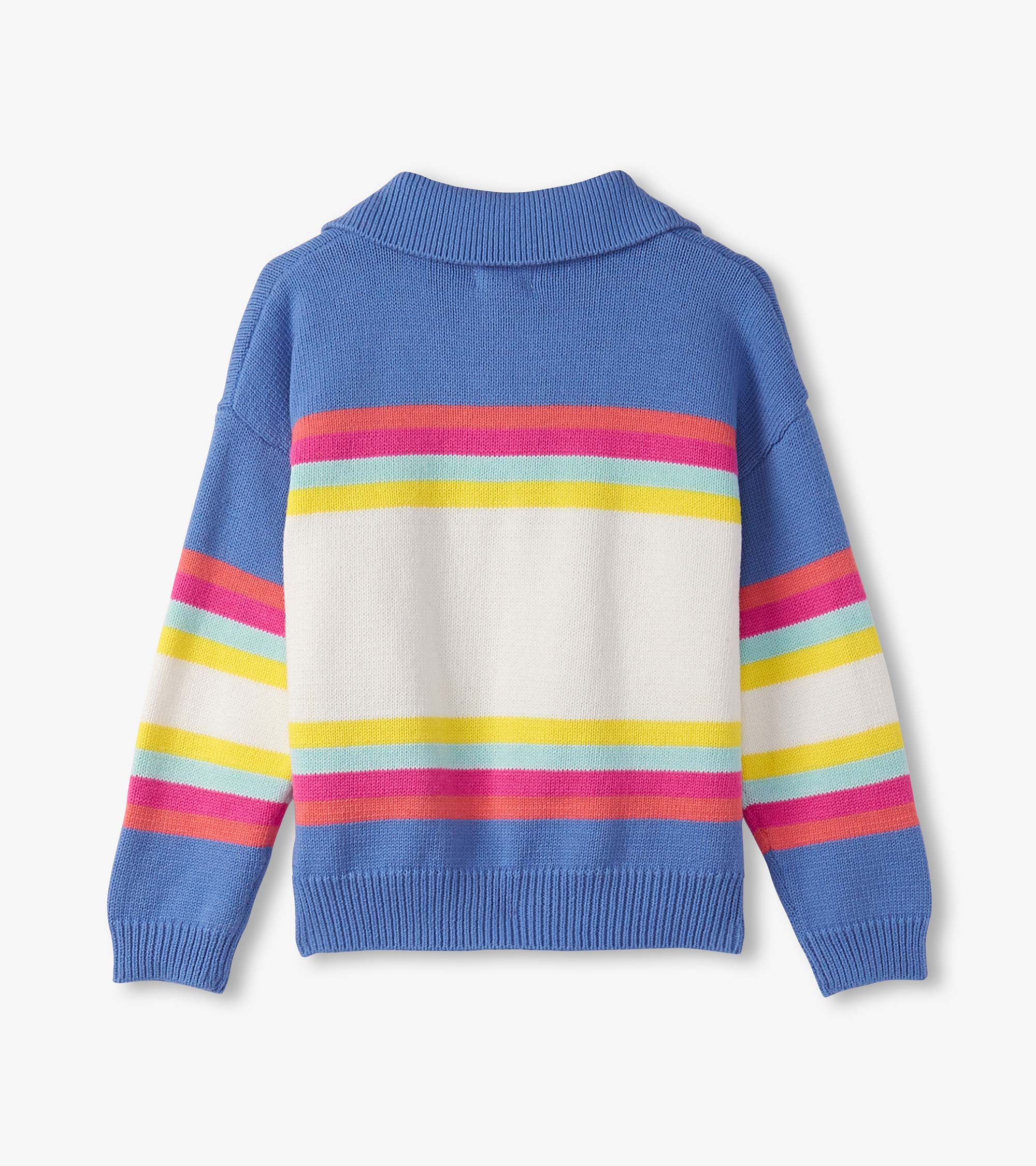 Girls Royal Colourblock Johnny Collar Sweater - Image 3