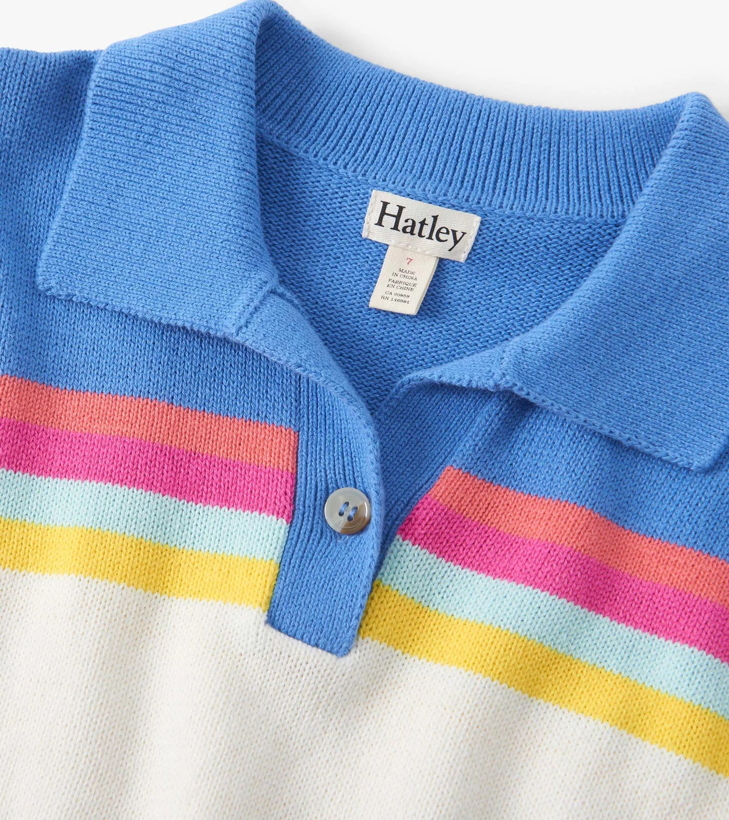 Girls Royal Colourblock Johnny Collar Sweater - Image 4