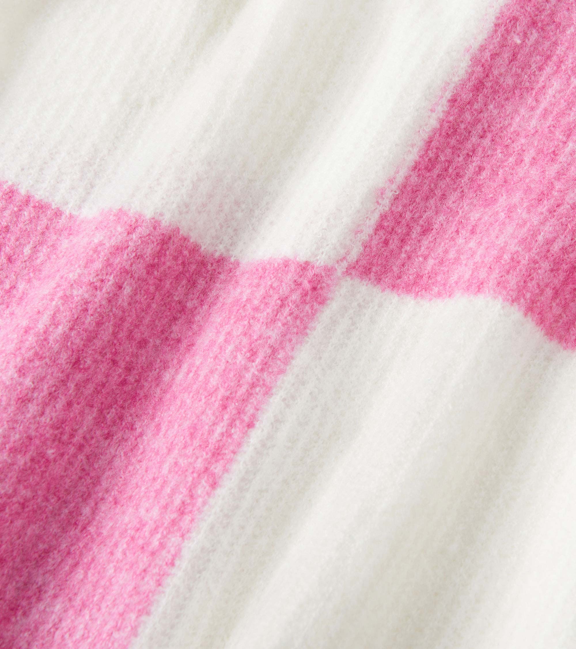 Girls Sea Pink Check Drop Shoulder Sweater - Image 4