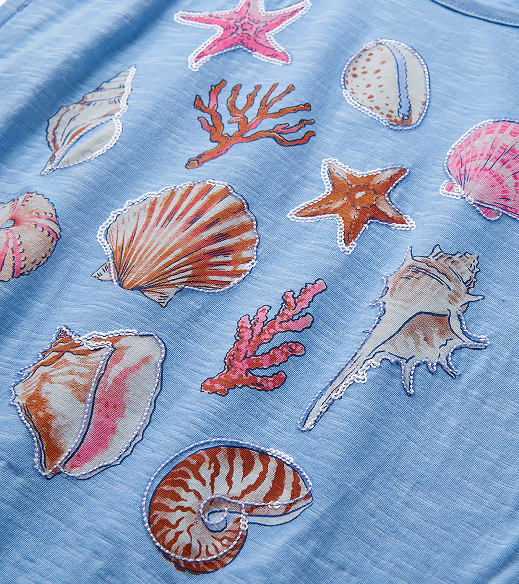 Girls Sea Shell Cinched Shoulder Top - Image 3