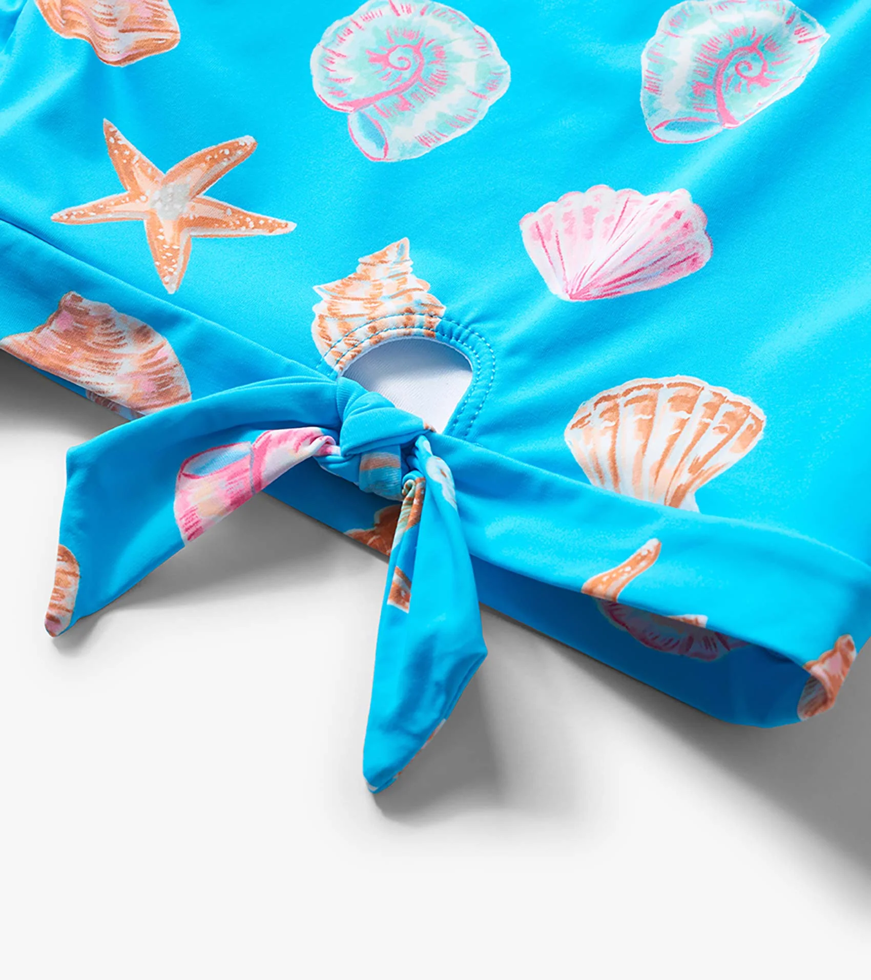 Girls Sea Shells Tie-Front Two-Piece Swimsuit - Image 5