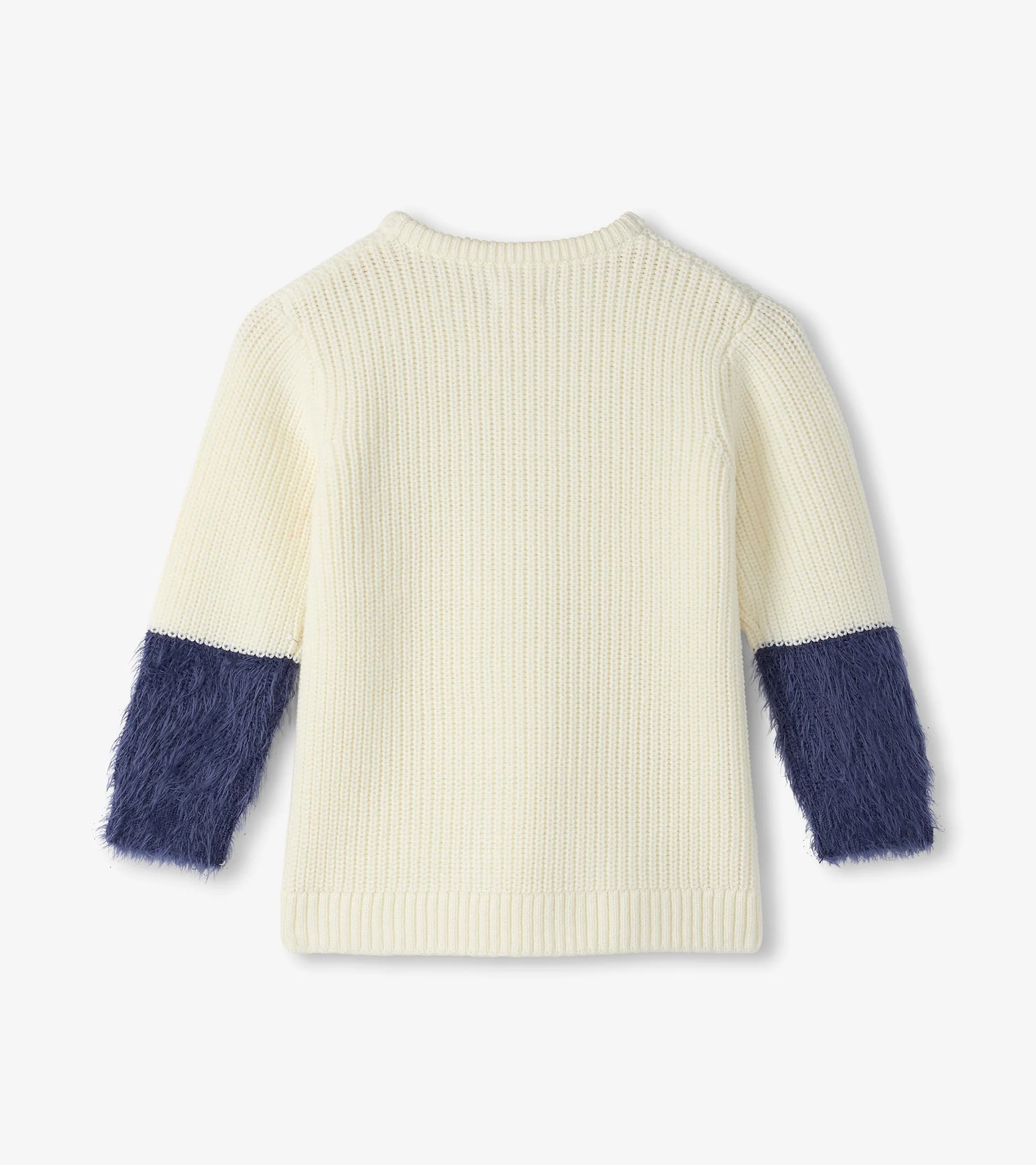 Girls Sequin Bow Fluffy Sleeve Sweater - Image 4